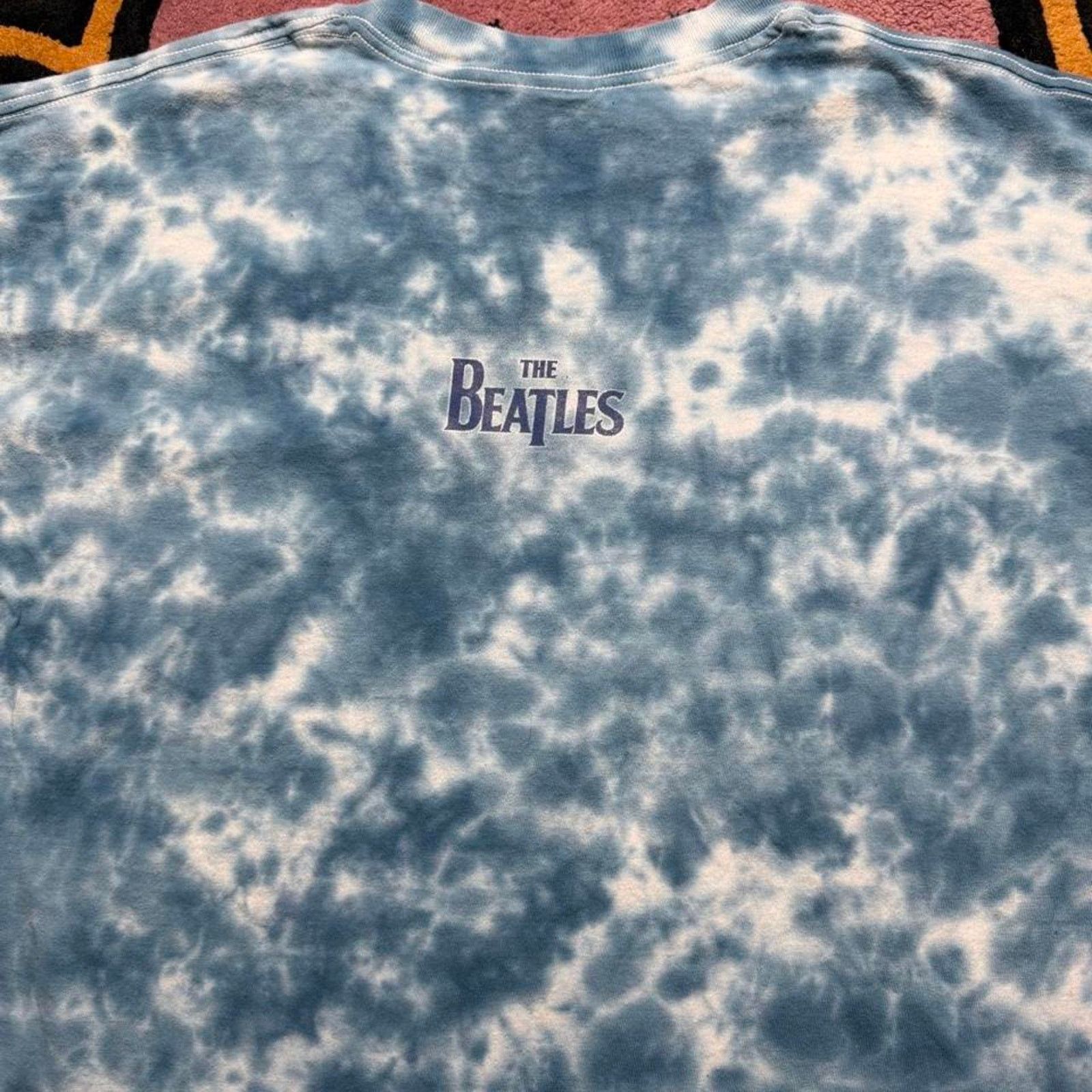Band Tees × Vintage Vintage 90’s The Beatles Tie Dye Graphic Logo T-shirt XL Size US XL / EU 56 / 4 - 8 Thumbnail