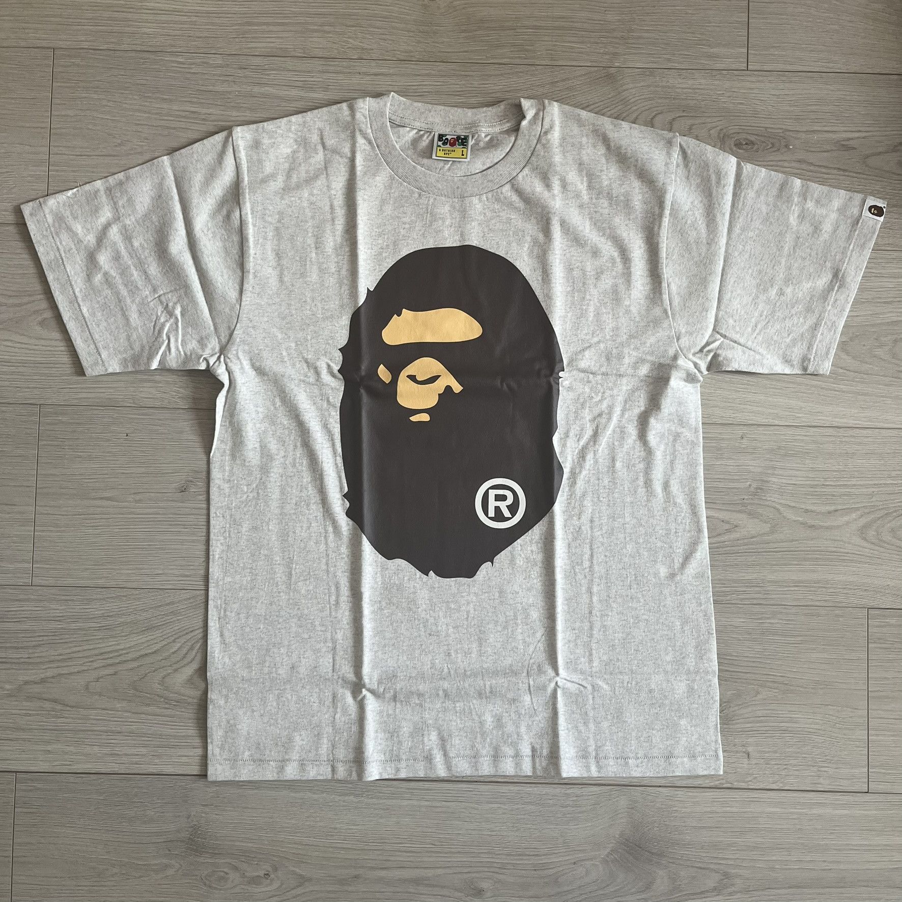 Bape Bape Classic Big Ape Head Gray Tee Large Size US L / EU 52-54 / 3 - 1 Thumbnail