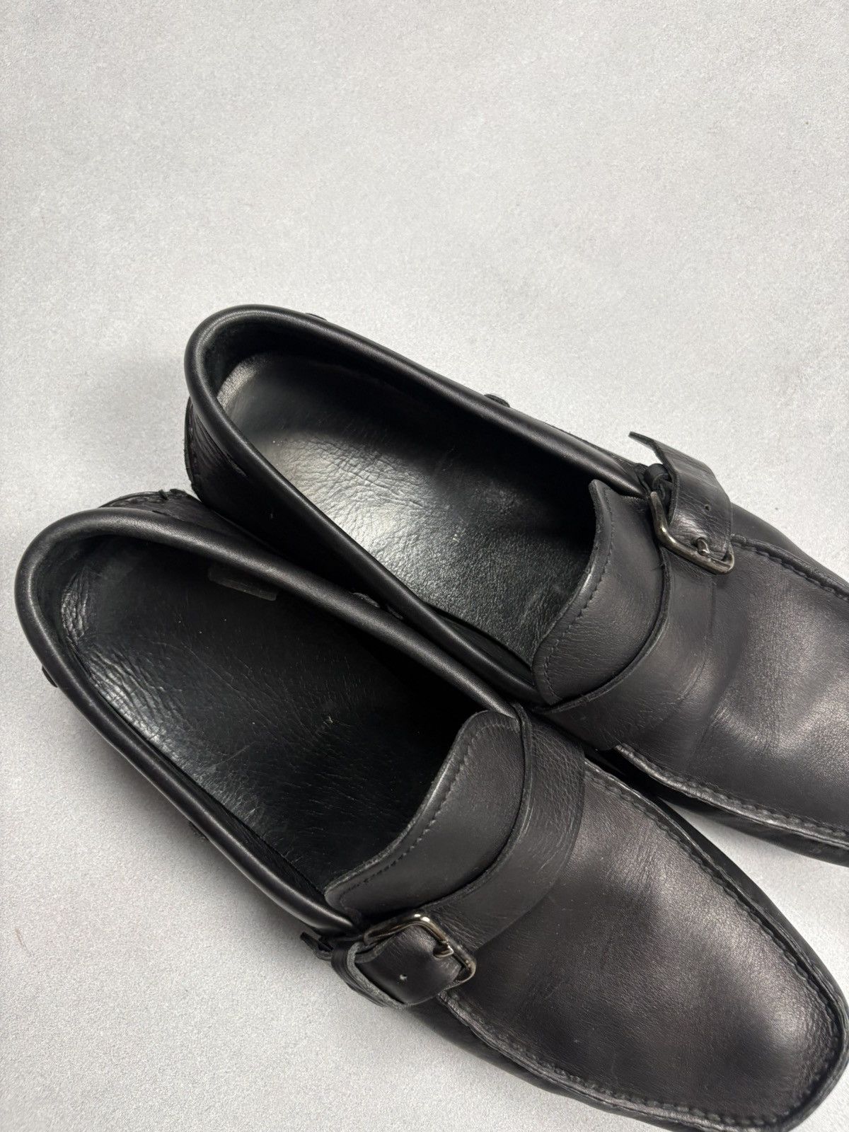 Prada Prada Leather Buckle Driving Loafers Black Size 10 Classic Size US 10 / EU 43 - 7 Thumbnail