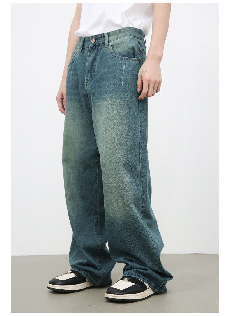 Japanese Brand × Jean Men's vintage washed distressed loose straight jeans Size US 32 / EU 48 - 4 Thumbnail