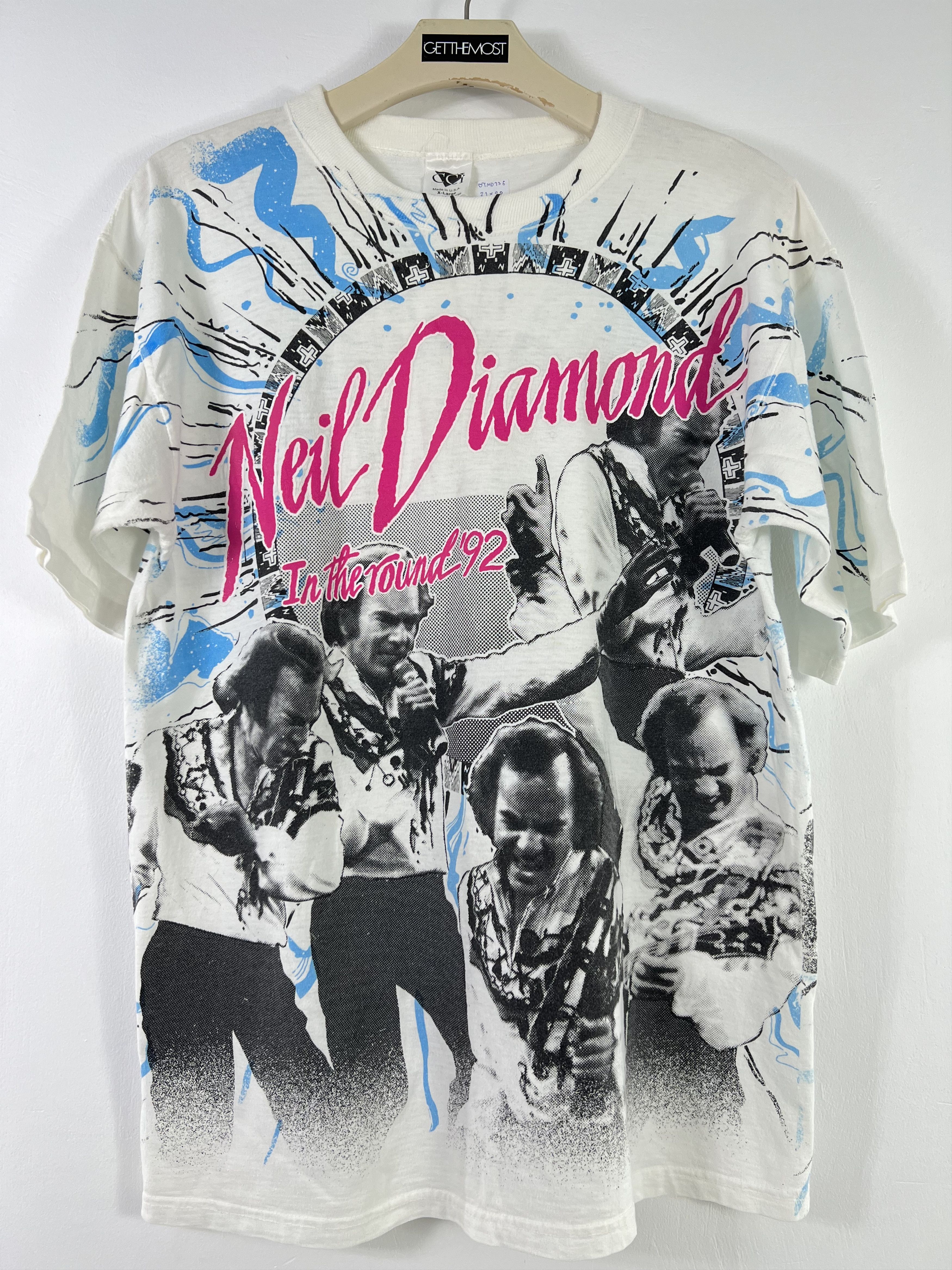 Band Tees Vintage 90s Neil Diamond In The Round Tour tee (XL) GTMD136 Size US XL / EU 56 / 4 - 1 Thumbnail