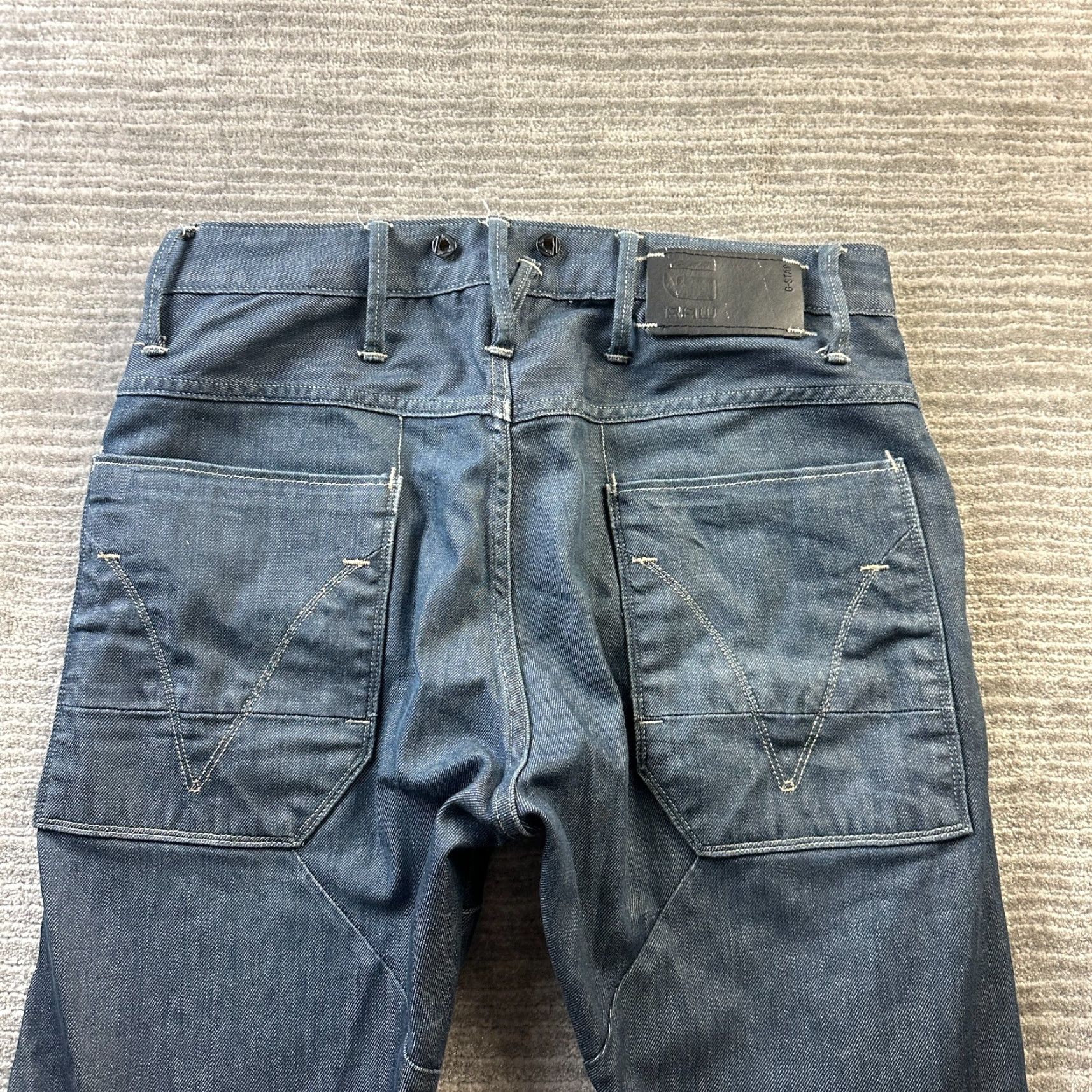 G-Star G Star Raw Jeans Mens 32x32 Blue Denim Pants 3D Tapered Biker Jeans G-Star Mens 32 Regular Blue Size US 32 / EU 48 - 6 Thumbnail