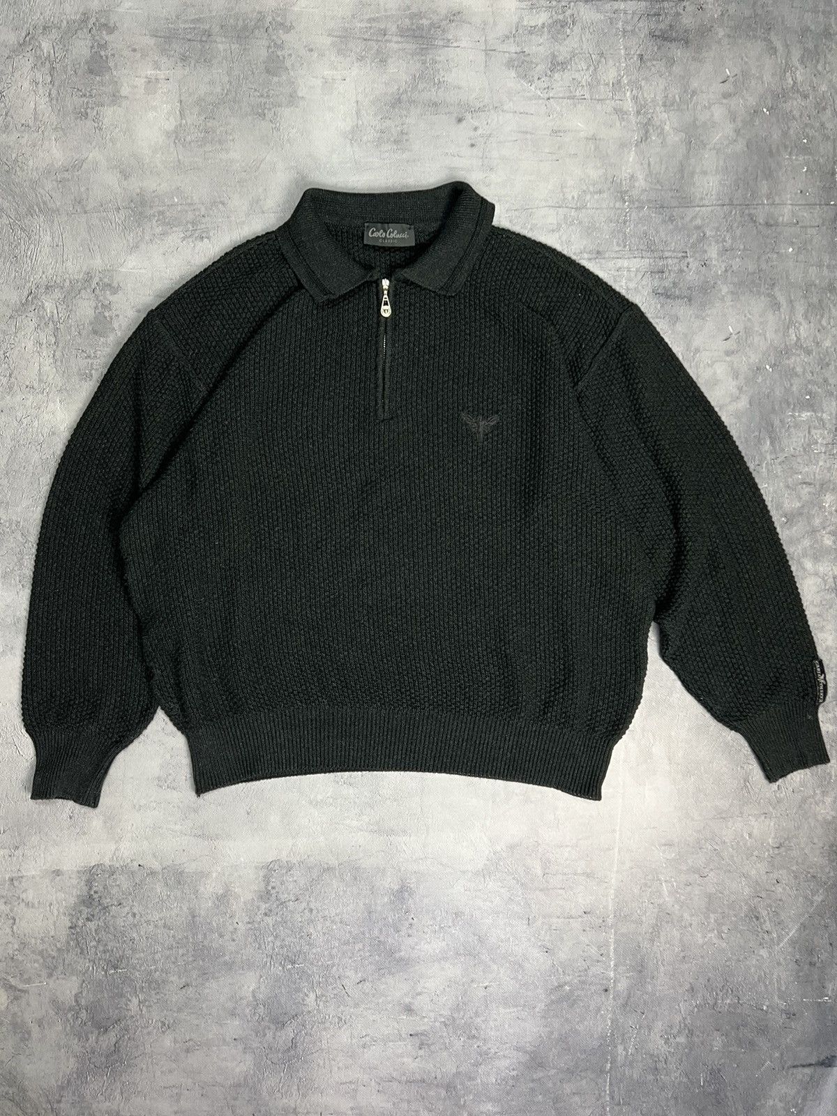 Carlo Colucci × Vintage Carlo Colucci 1/3 Zip Sweater Size US L / EU 52-54 / 3 - 1 Thumbnail