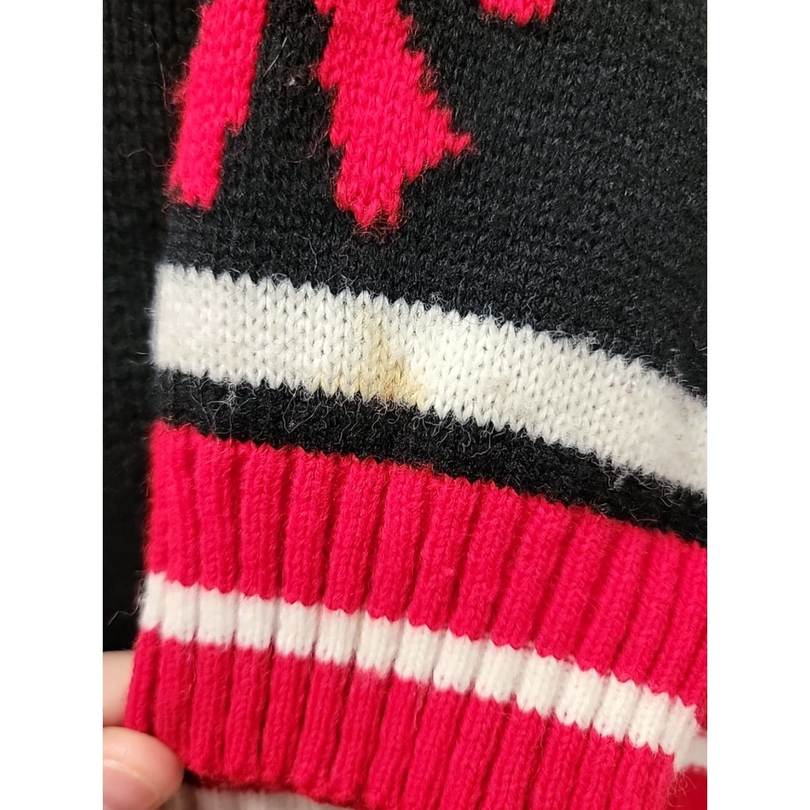 Vintage VINTAGE Knitwaves Ugly Christmas Sweater womens XL-2XL Pullover Long Sleeve Mock Neck Christmas 27 Chest 25 Length Black Red Green White Womens Size XL / US 12-14 / IT 48-50 - 7 Thumbnail