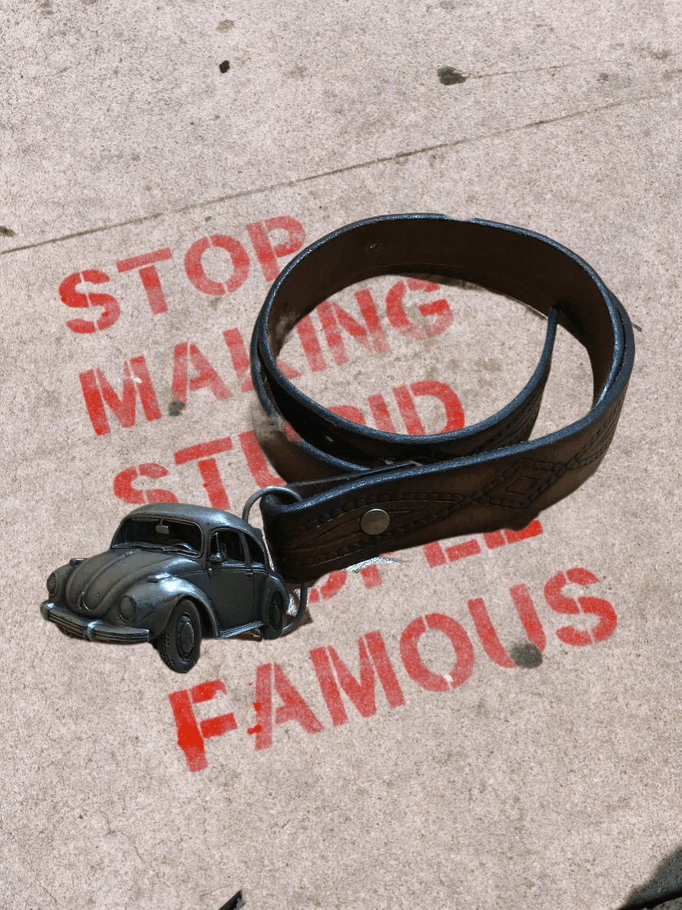 Vintage Rare leather vintage belt Size ONE SIZE - 1 Thumbnail