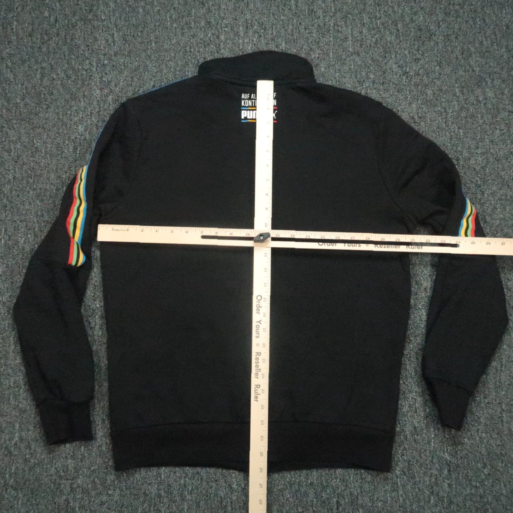 Puma Puma Jacket Mens Medium Black TFS Unity Full Zip Pockets Track Rainbow Jacket Size US M / EU 48-50 / 2 - 6 Thumbnail