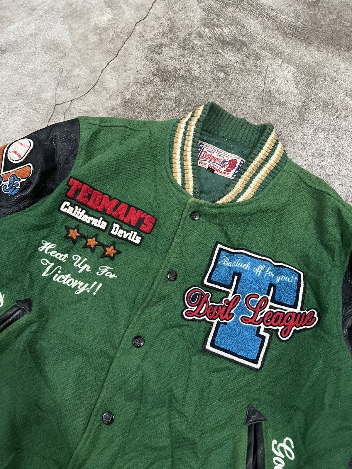 Vintage Rare‼️ "Tedman’s" Ted Company Multi Patch Logo Varsity Jacket Size US XS / EU 42 / 0 - 3 Thumbnail