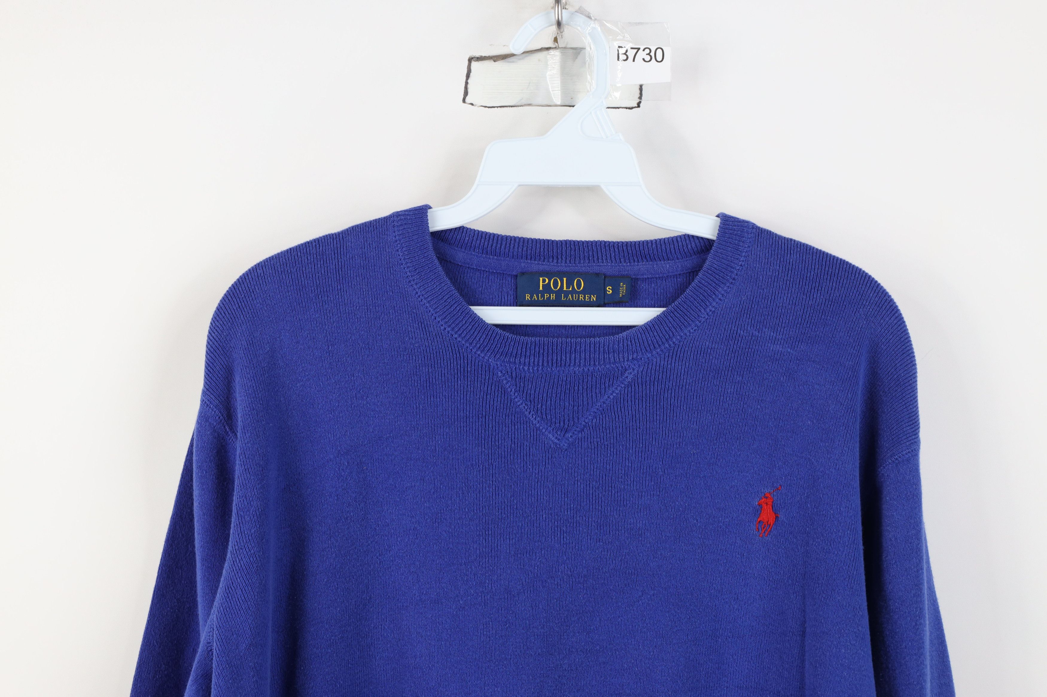 Vintage Y2K Ralph Lauren Cotton Ribbed Knit Crewneck Sweater