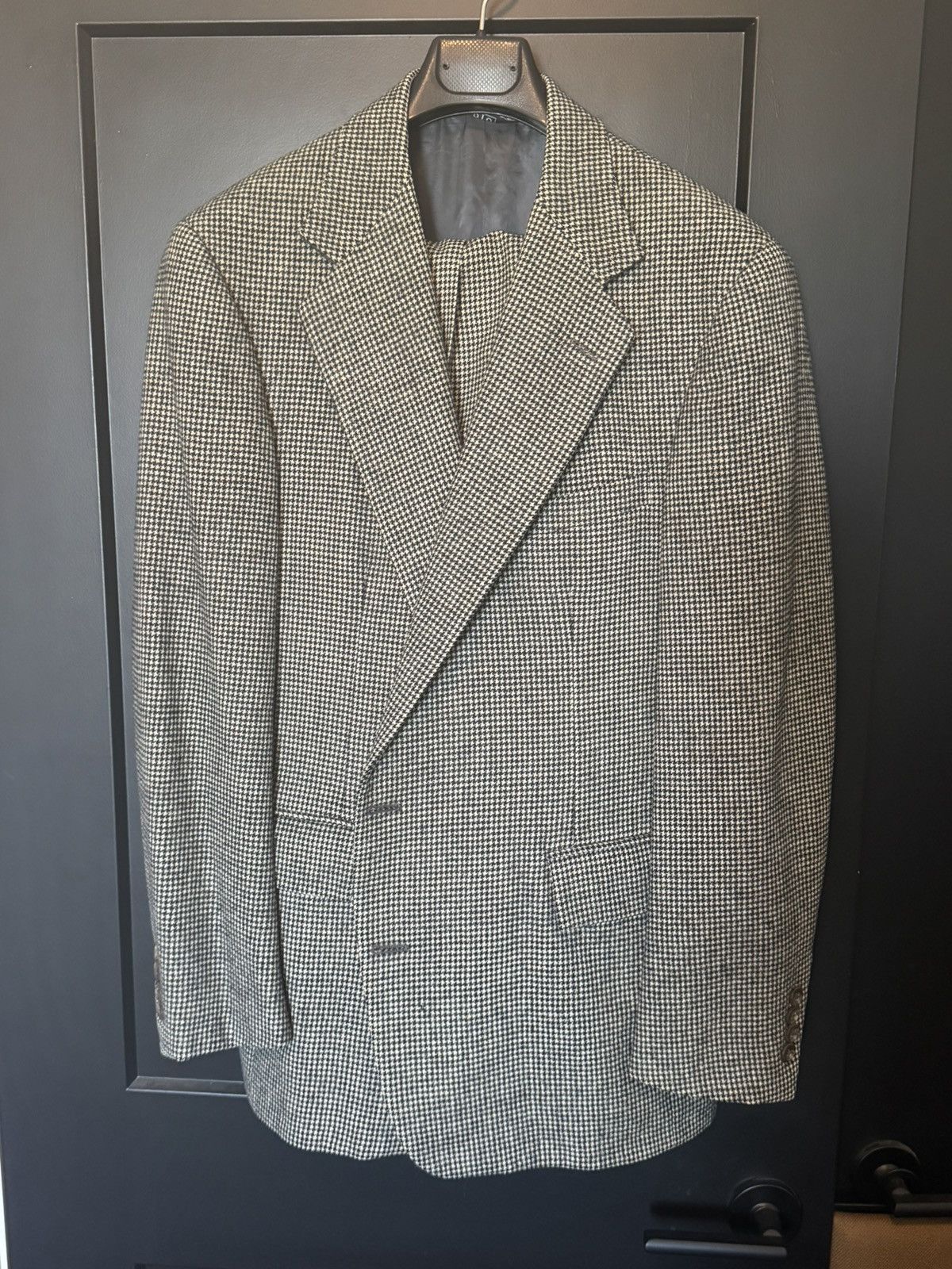 RARE VTG PRL Suit Houndstooth Tweed