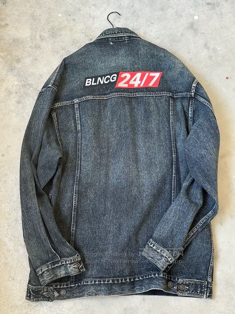 Balenciaga Balenciaga Black Gray Denim Jacket Size US S / EU 44-46 / 1 - 2 Thumbnail