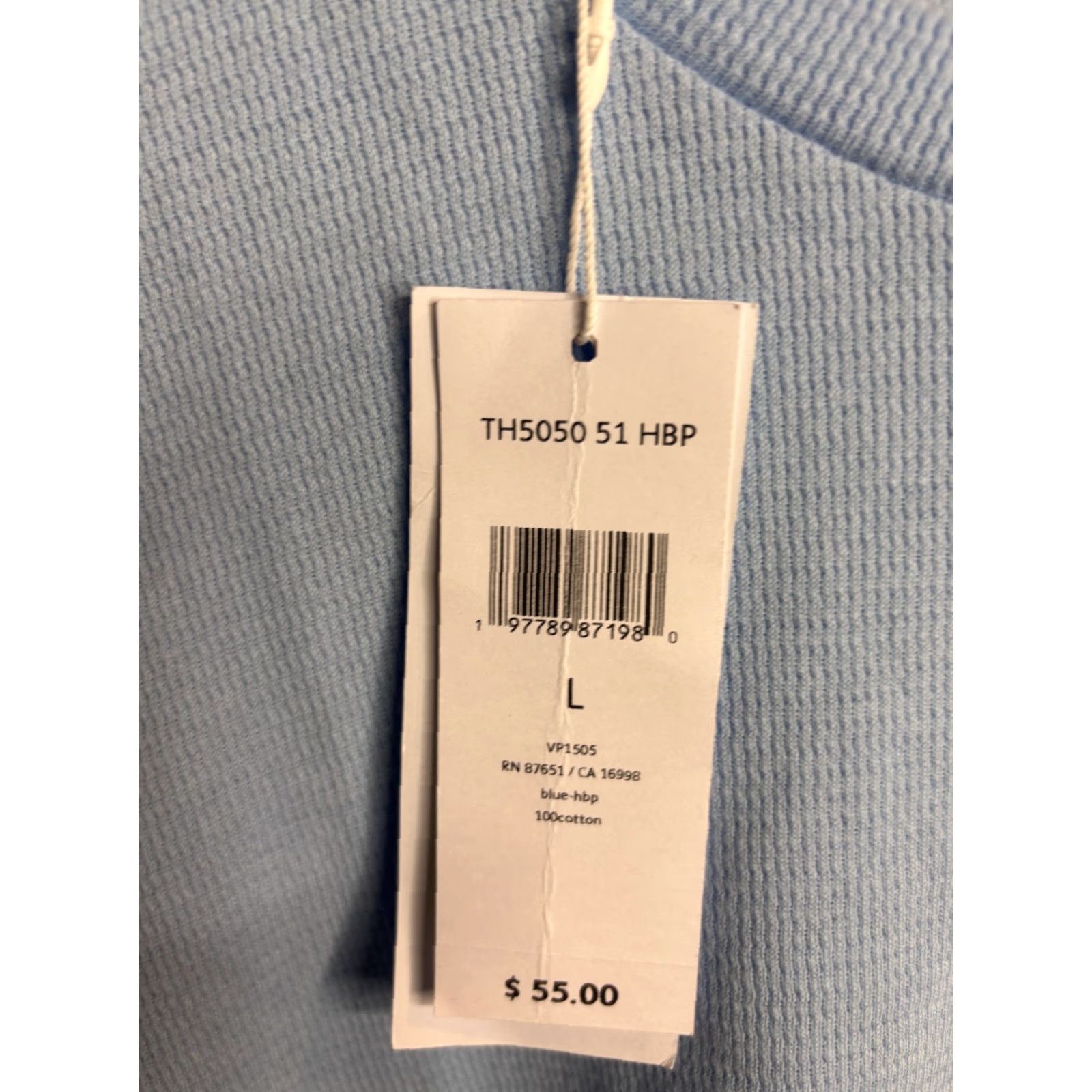 Lacoste VINTAGE: No Lacoste Thermal Shirt Mens L Blue Long Sleeve Waffle Knit Undershirt Tagless Size US L / EU 52-54 / 3 - 3 Thumbnail
