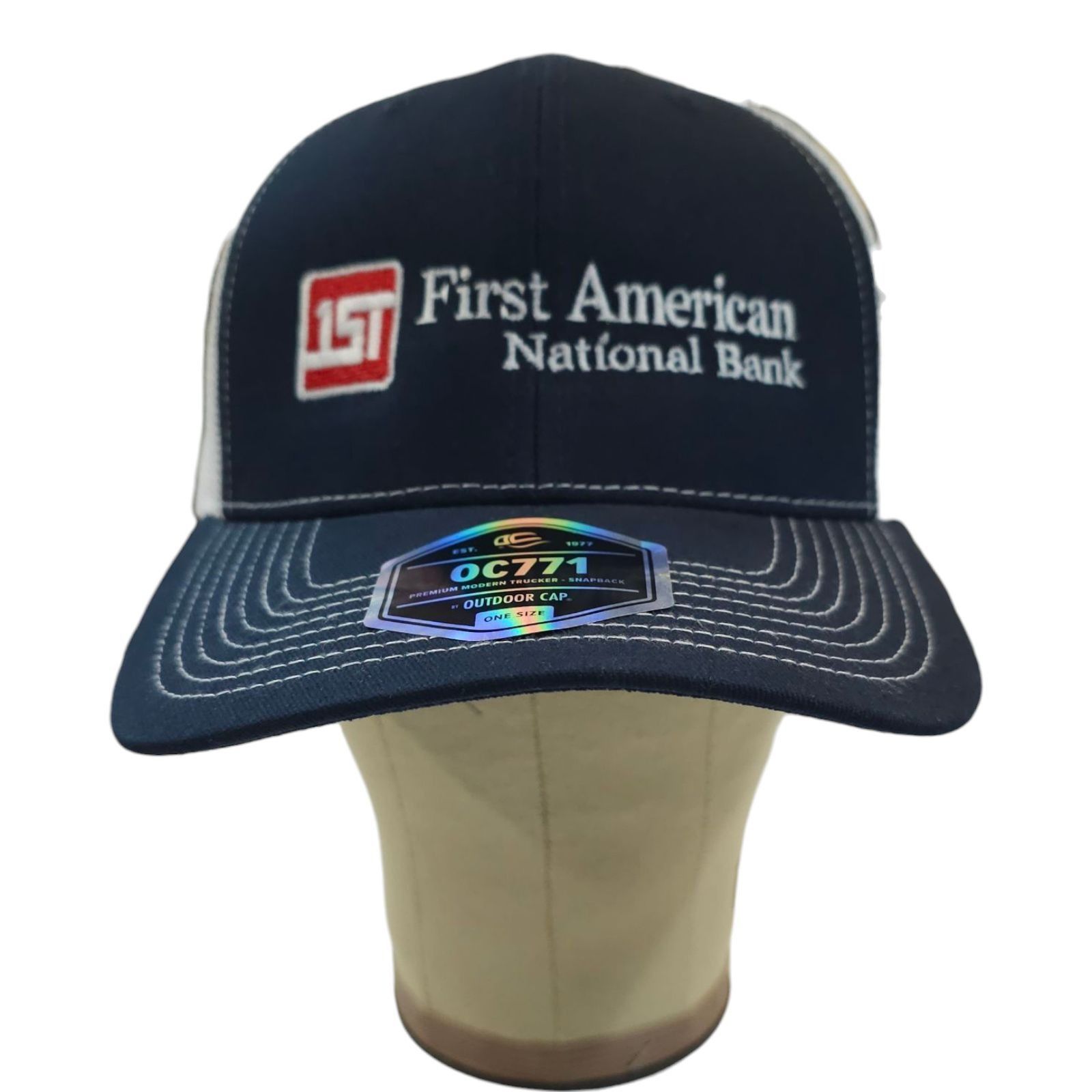 Other First American National Bank Mesh Snapback Cap Trucker Hat Size ONE SIZE - 10 Thumbnail
