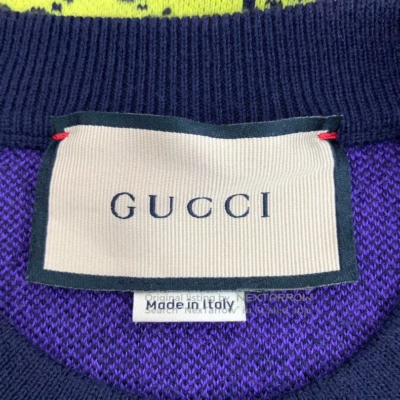 Gucci Gucci Colour-blocking logo jacquard full-print cotton roun Size S / US 4 / IT 40 - 6 Thumbnail