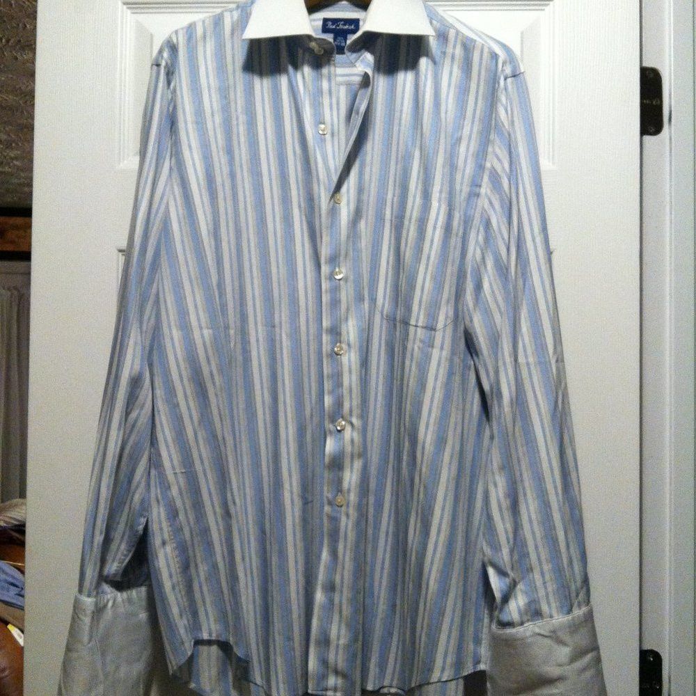 Paul Fredrick PAUL FREDRICK MEN'S COTTON DRESS SHIRT SIZE: 16.5-36 Size US L / EU 52-54 / 3 - 5 Thumbnail