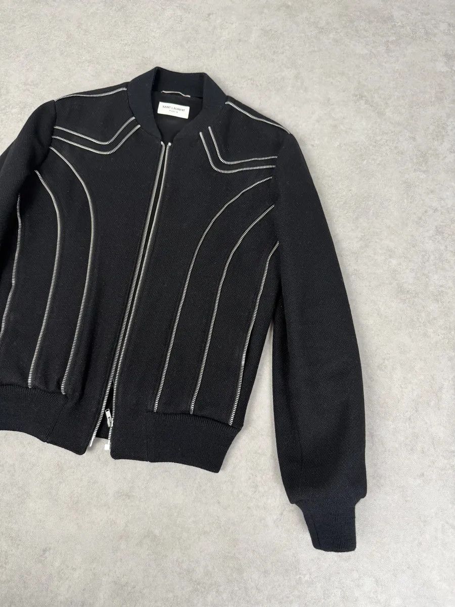 Saint Laurent Paris AW2015 Saint Laurent Black Wool Multi Zip Jacket by Hedi Slimane Size US S / EU 44-46 / 1 - 6 Thumbnail