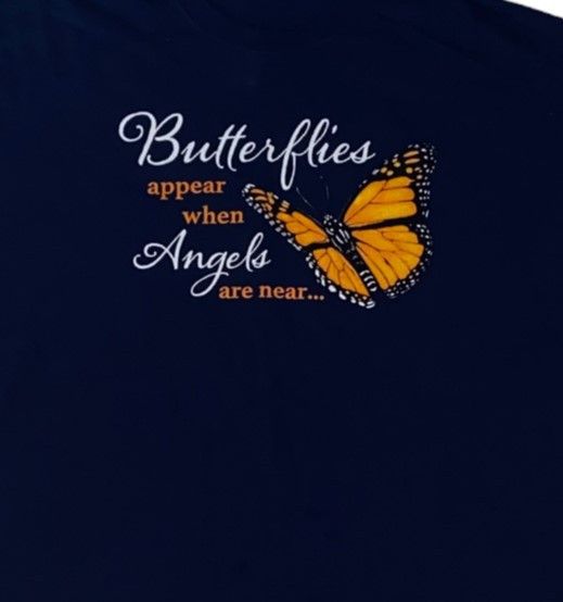 Gildan Butterflies & Angels T-Shirt Size US XL / EU 56 / 4 - 2 Thumbnail