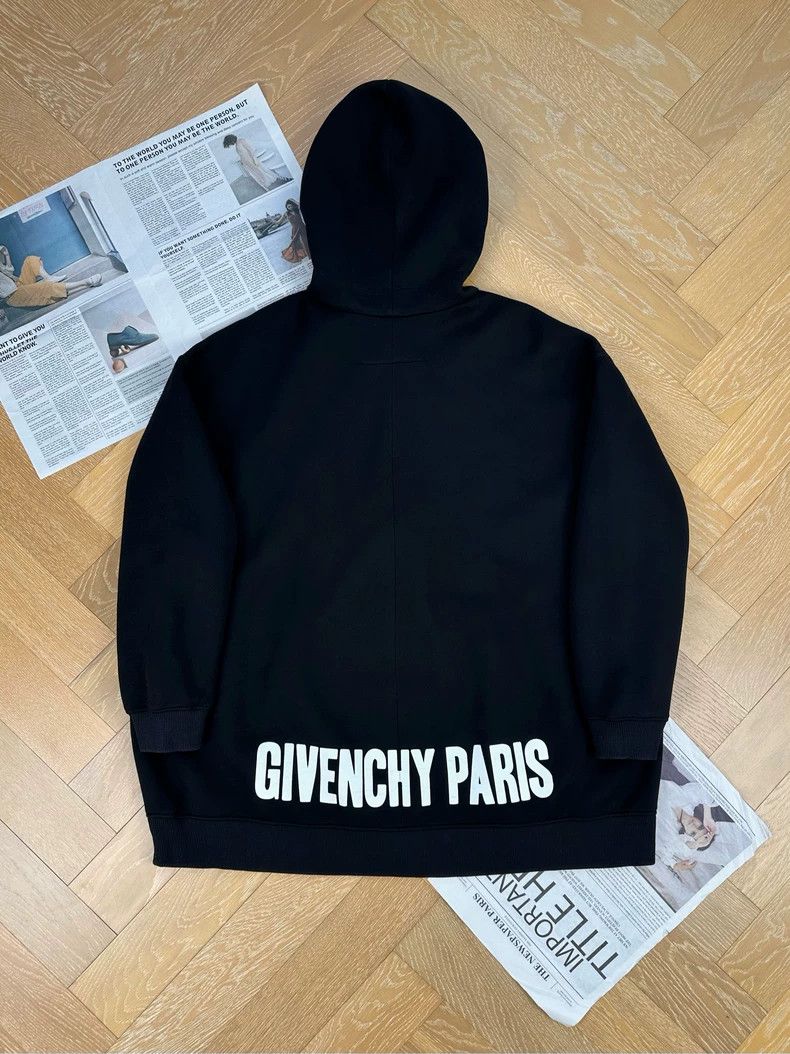 Givenchy Givenchy Size34 Oversized Black Space Cotton Hoodie Size US M / EU 48-50 / 2 - 1 Thumbnail