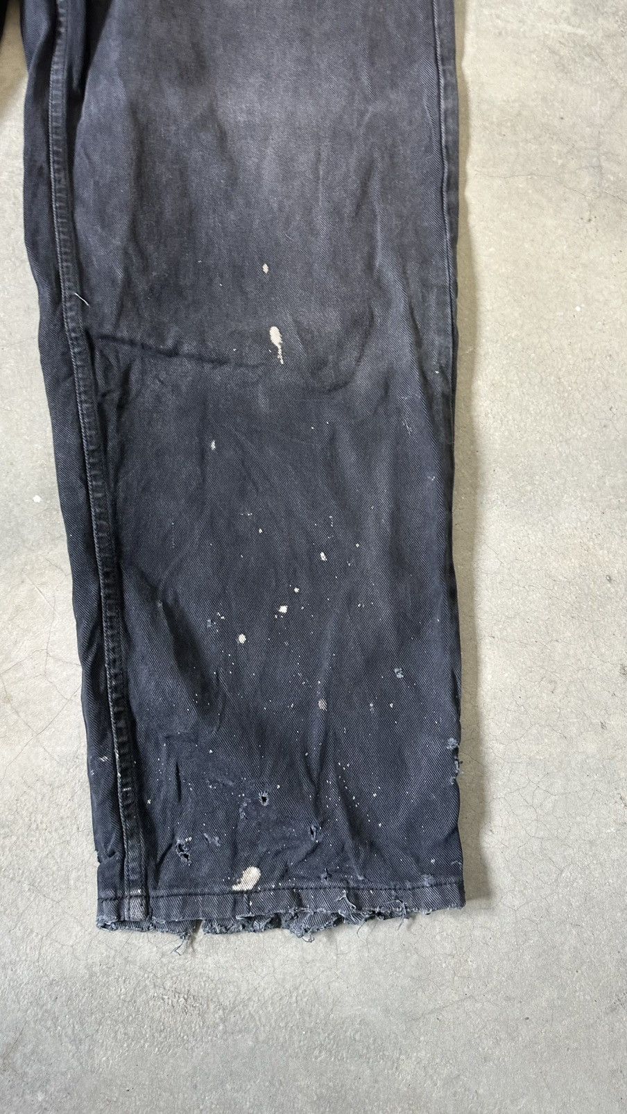 Guess VINTAGE GUESS USA DISTRESSED DENIM BLACK PANT Size US 30 / EU 46 - 3 Thumbnail