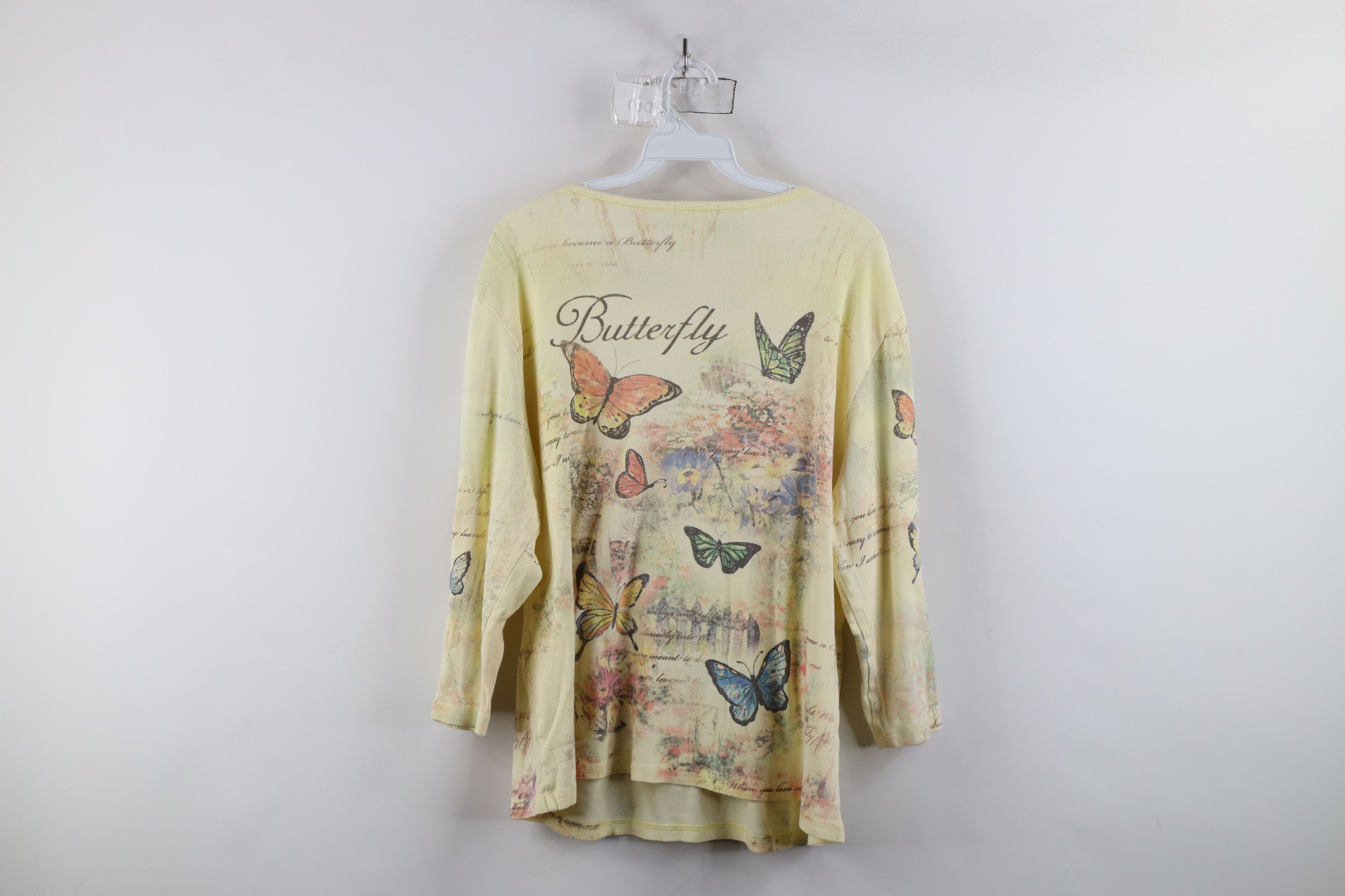 Vintage Vintage 90s Y2K Streetwear Over Print Thermal Ribbed T-Shirt Size L / US 10 / IT 46 - 11 Thumbnail