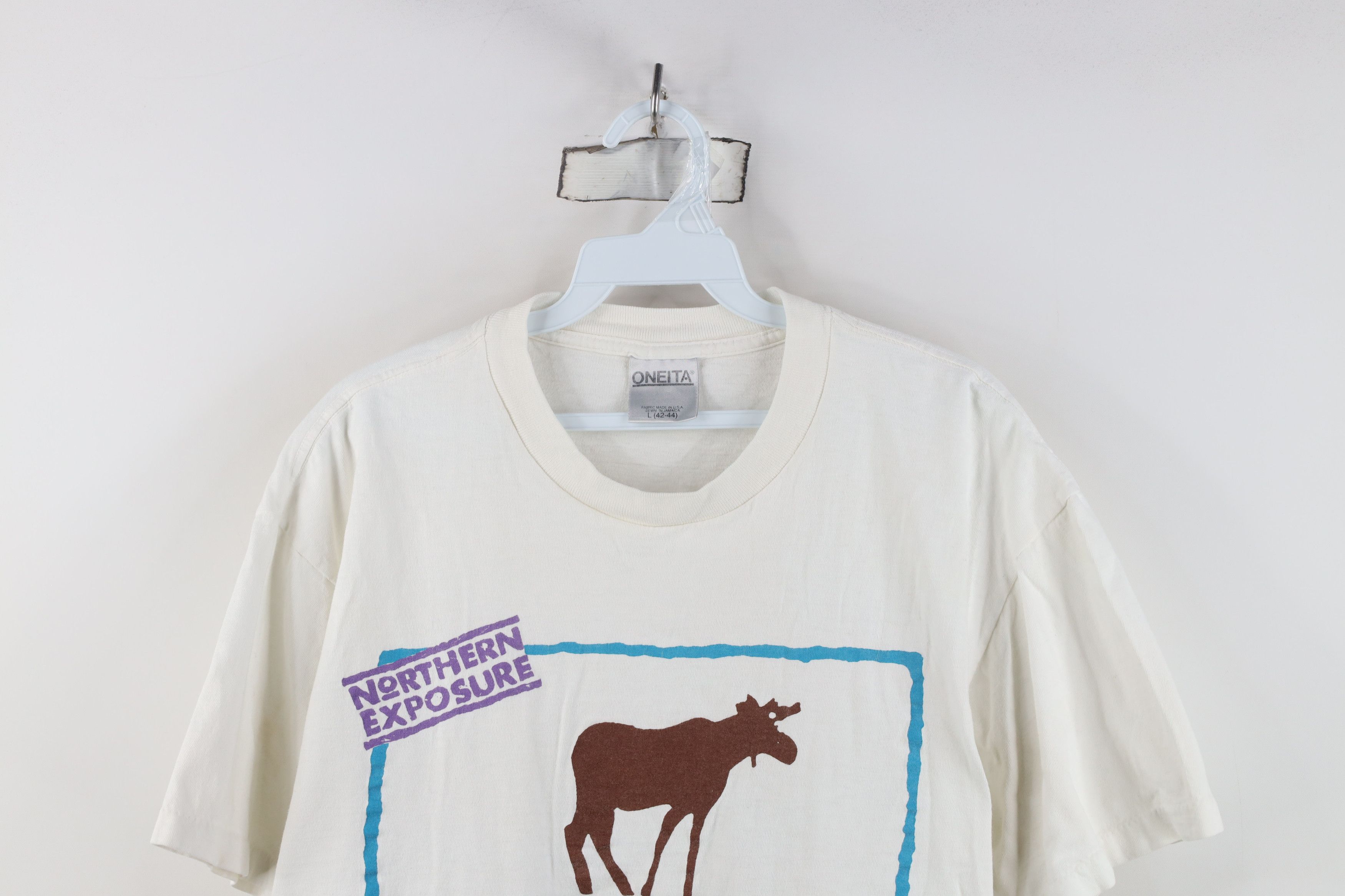 Vintage Vintage 90s Streetwear Moose Be With You Nature T-Shirt Size L / US 10 / IT 46 - 2 Thumbnail