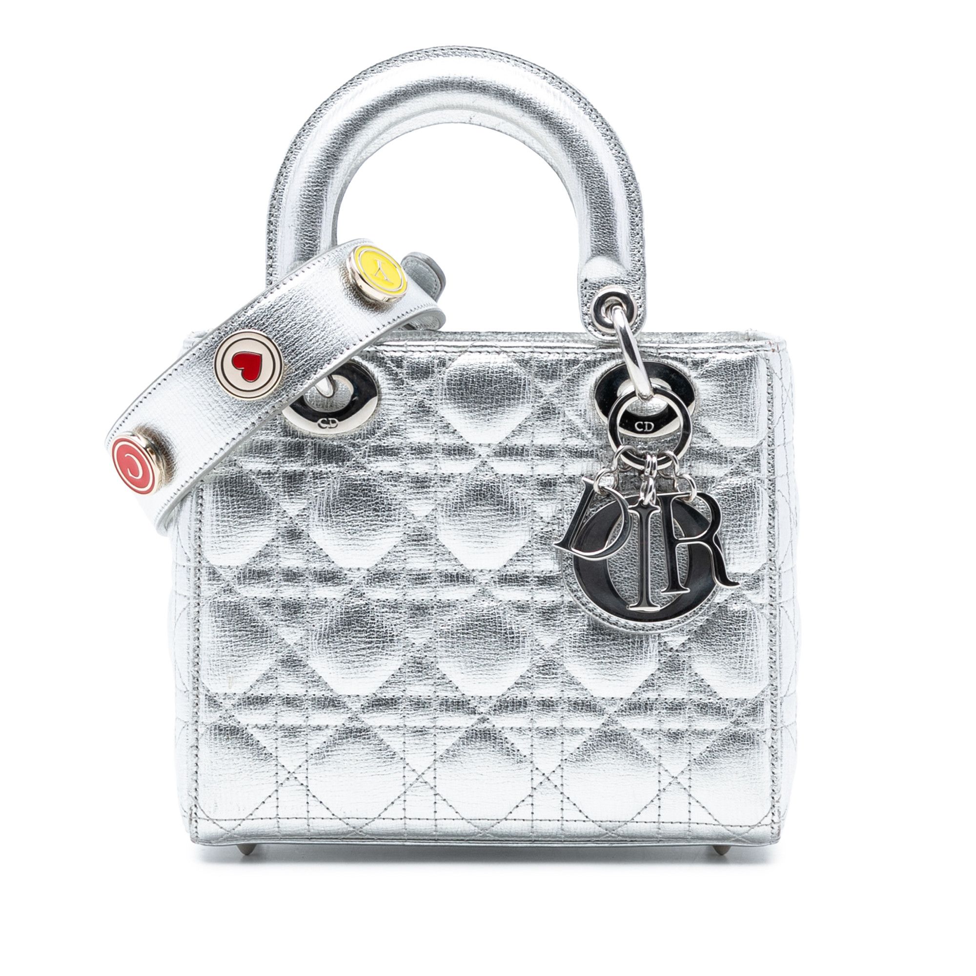 Dior Dior Small Metallic Grained Calfskin Cannage My ABCDior Lady Dior Size ONE SIZE - 1 Thumbnail