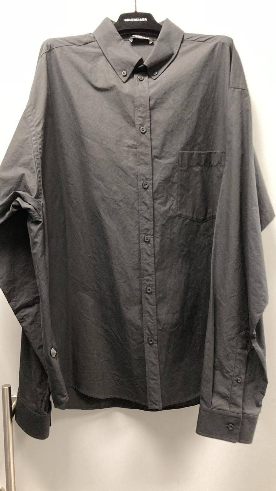 Balenciaga o1la1rc1a1124 Paris Shirt in Black Size US M / EU 48-50 / 2 - 1 Thumbnail