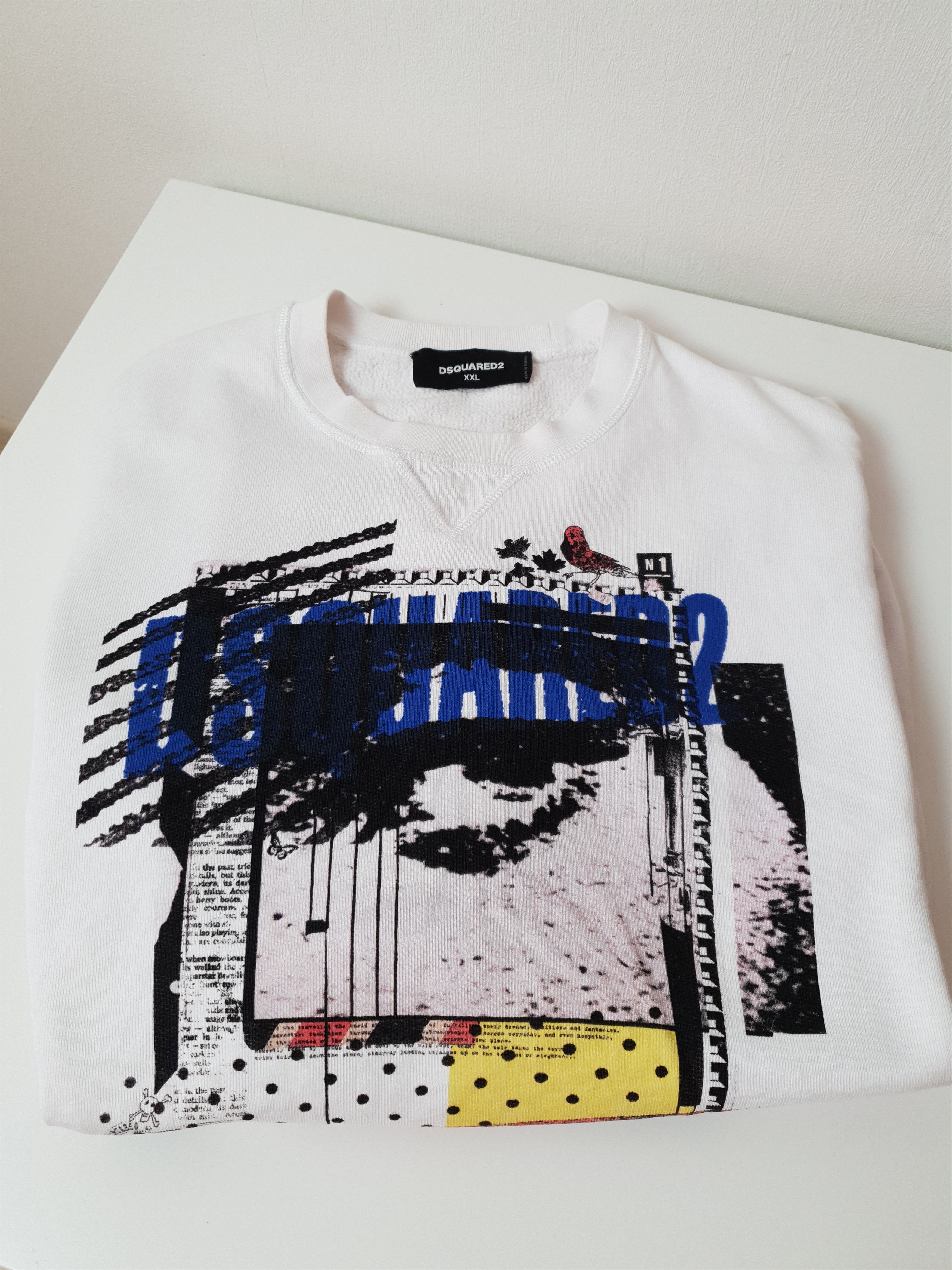 Dsquared2 Vintages DSQUARED2 white sweatshirt men's size L Size US XXL / EU 58 / 5 - 2 Thumbnail