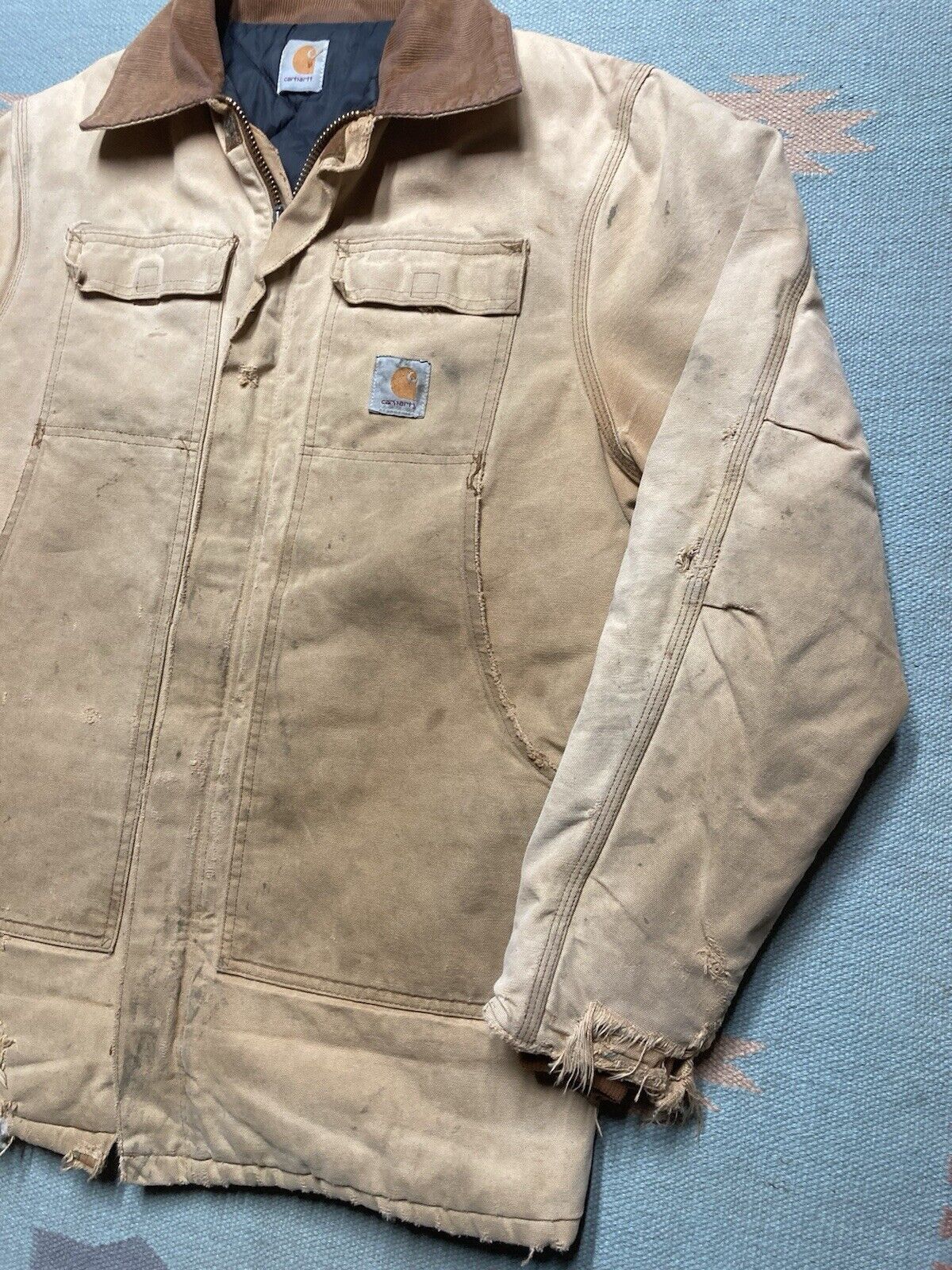 Carhartt × Vintage carhartt work jacket c03 brn distressed thrashed canvas L Size US L / EU 52-54 / 3 - 2 Thumbnail