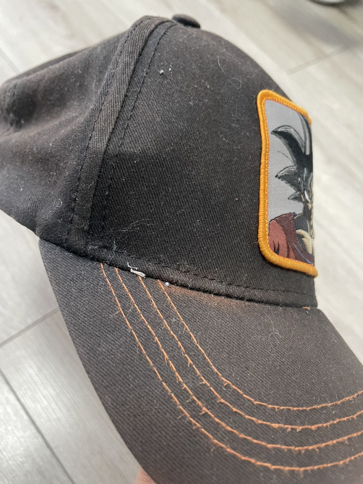 Anime Vintage Dragon Ball Z Goku Anime Cap Black Worn Faded Size ONE SIZE - 8 Thumbnail