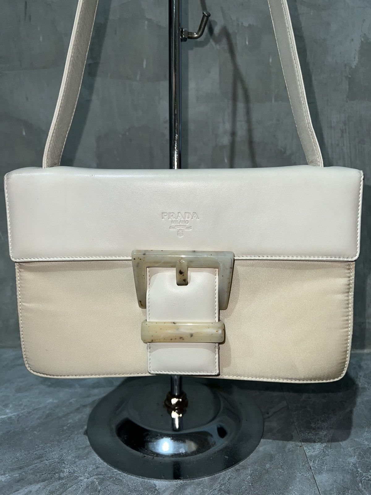 Prada Vintage Prada Nylon Leather Shoulder Bag Size ONE SIZE - 3 Thumbnail