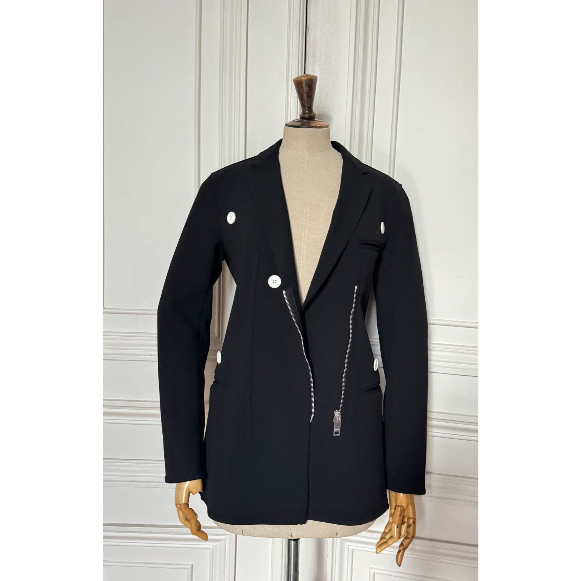 Celine SS 2016 Black Wool Blazer Jacket Size S / US 4 / IT 40 - 4 Thumbnail