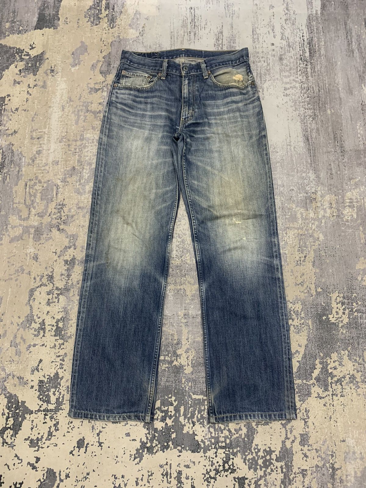 Levi's LEVIS 502 STONE WASH DISTRESSED DENIM JEANS Size US 31 - 1 Thumbnail