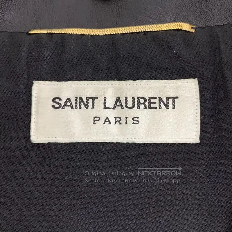 Yves Saint Laurent YSL Black Leather Jacket for Women . Size S / US 4 / IT 40 - 4 Thumbnail