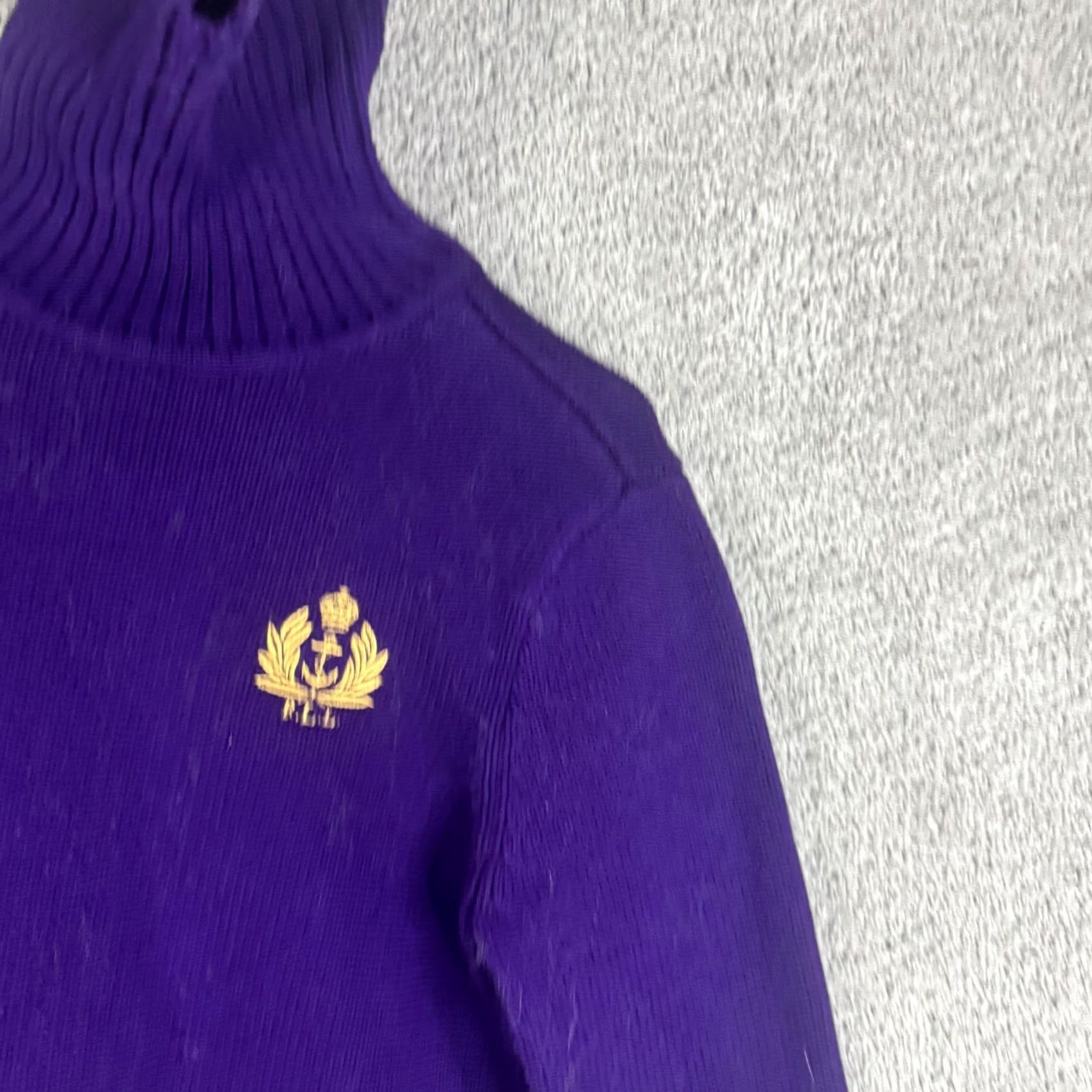 Logo 7 Ralph Lauren Sweater Womens Medium Purple Turtleneck Logo Pullover Knit 100% Cotton Raglan Logo Embroidered Nautical Size M / US 6-8 / IT 42-44 - 4 Thumbnail