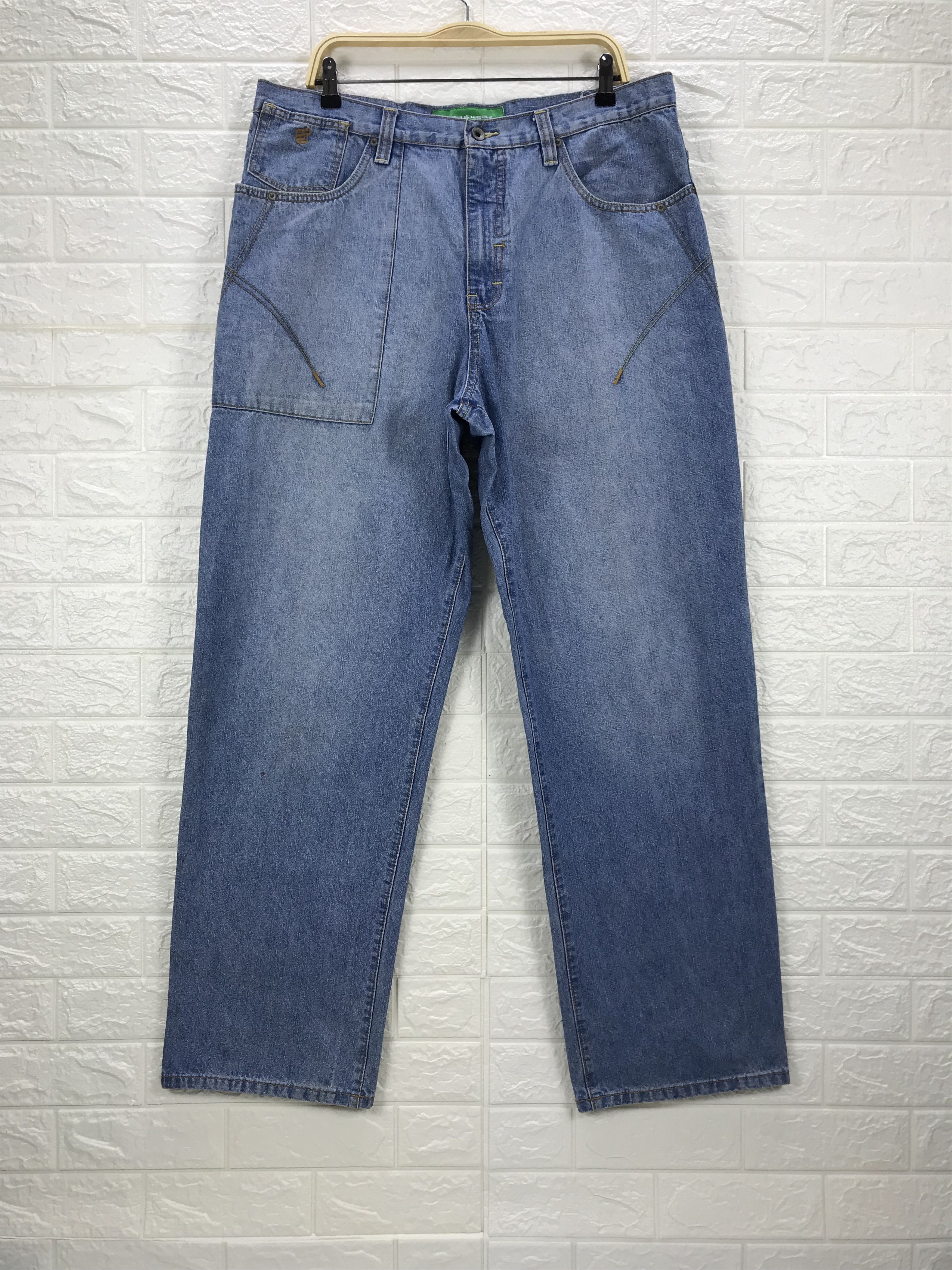 image of Jnco x Rocawear Vintage Y2K Rocawear Wide Baggy Jeans in Blue, Men's (Size 38)