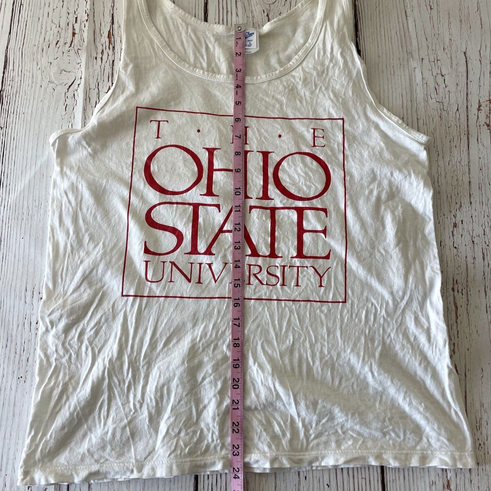 Velva Sheen VINTAGE Velva Sheen T-Shirt Ohio State University Sleeveless Tank Top Mens L White Shirt USA University Sleeveless Mens L Size US L / EU 52-54 / 3 - 4 Thumbnail