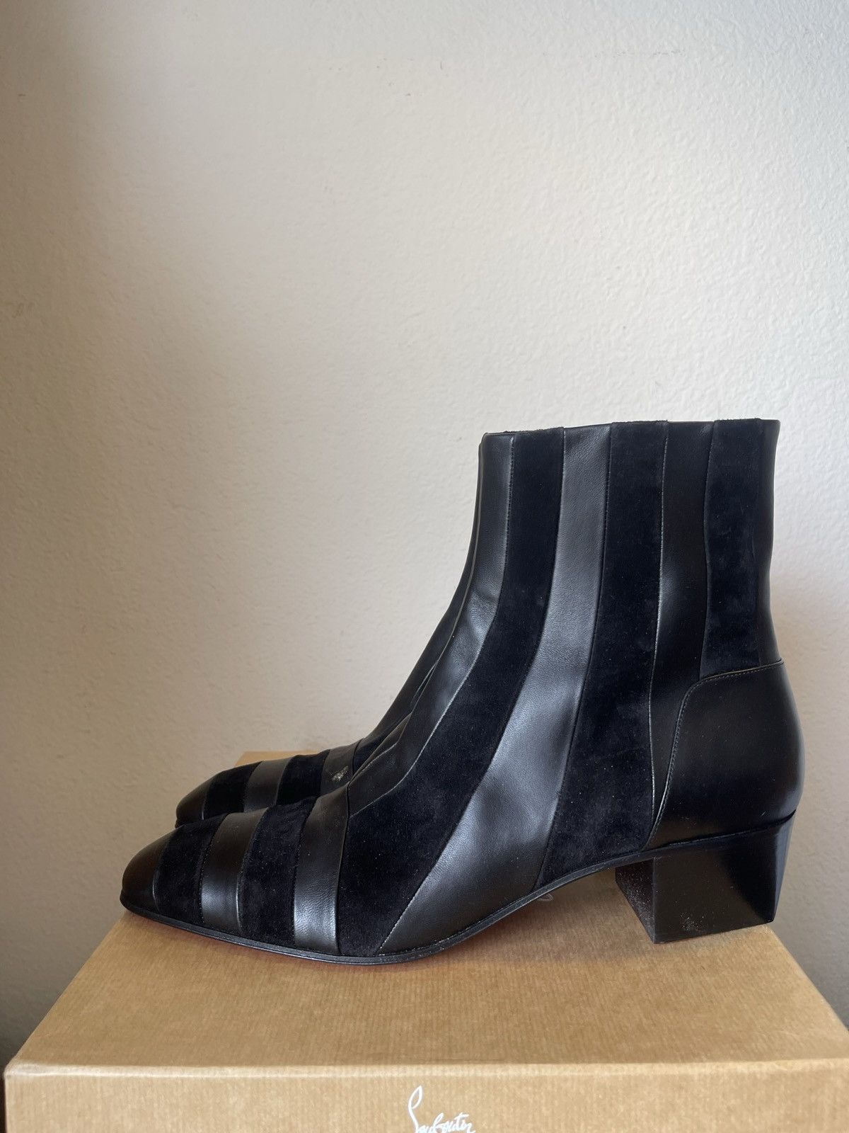 Christian Louboutin Christian Louboutin Leather and Suede Chelsea Boots Size US 12 / EU 45 - 1 Thumbnail