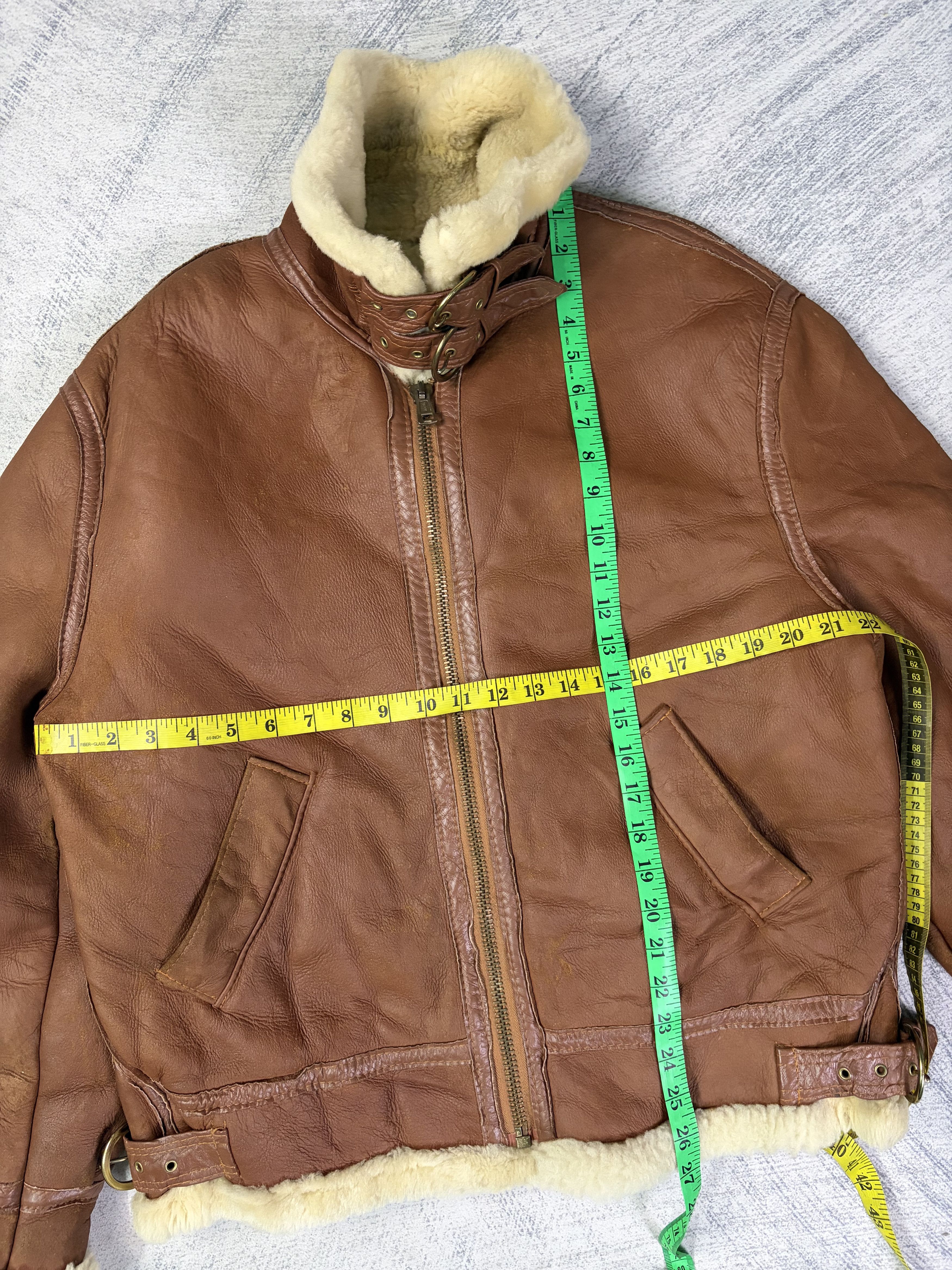 Genuine Leather Vintage B3 USAF USA Insignia Leather SheepSkin Jacket Size US M / EU 48-50 / 2 - 17 Thumbnail
