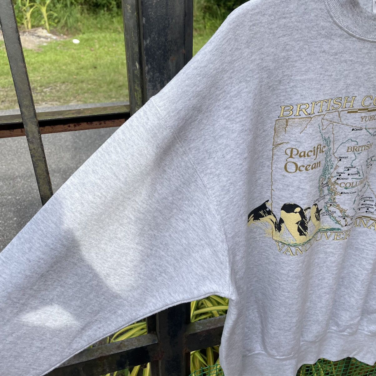 Fruit Of The Loom × Habitat × Vintage 🔥Vintage 90s British Columbia Vancouver Canada Sweatshirts Size US L / EU 52-54 / 3 - 6 Thumbnail