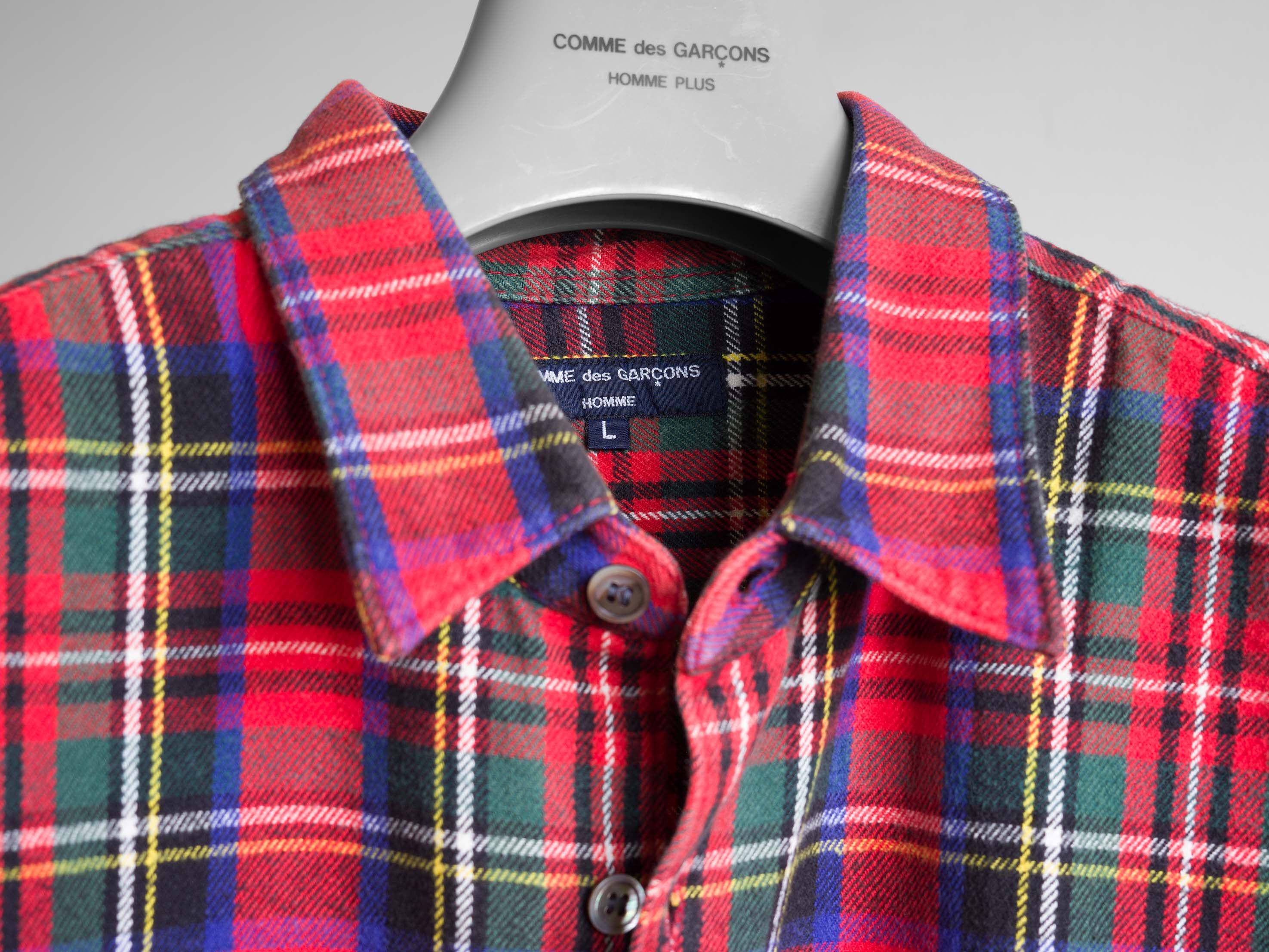 Comme des Garcons Homme AW2005 COMME des GARÇONS HOMME HEAVY COTTON FLANNEL SHIRT Size US L / EU 52-54 / 3 - 7 Thumbnail