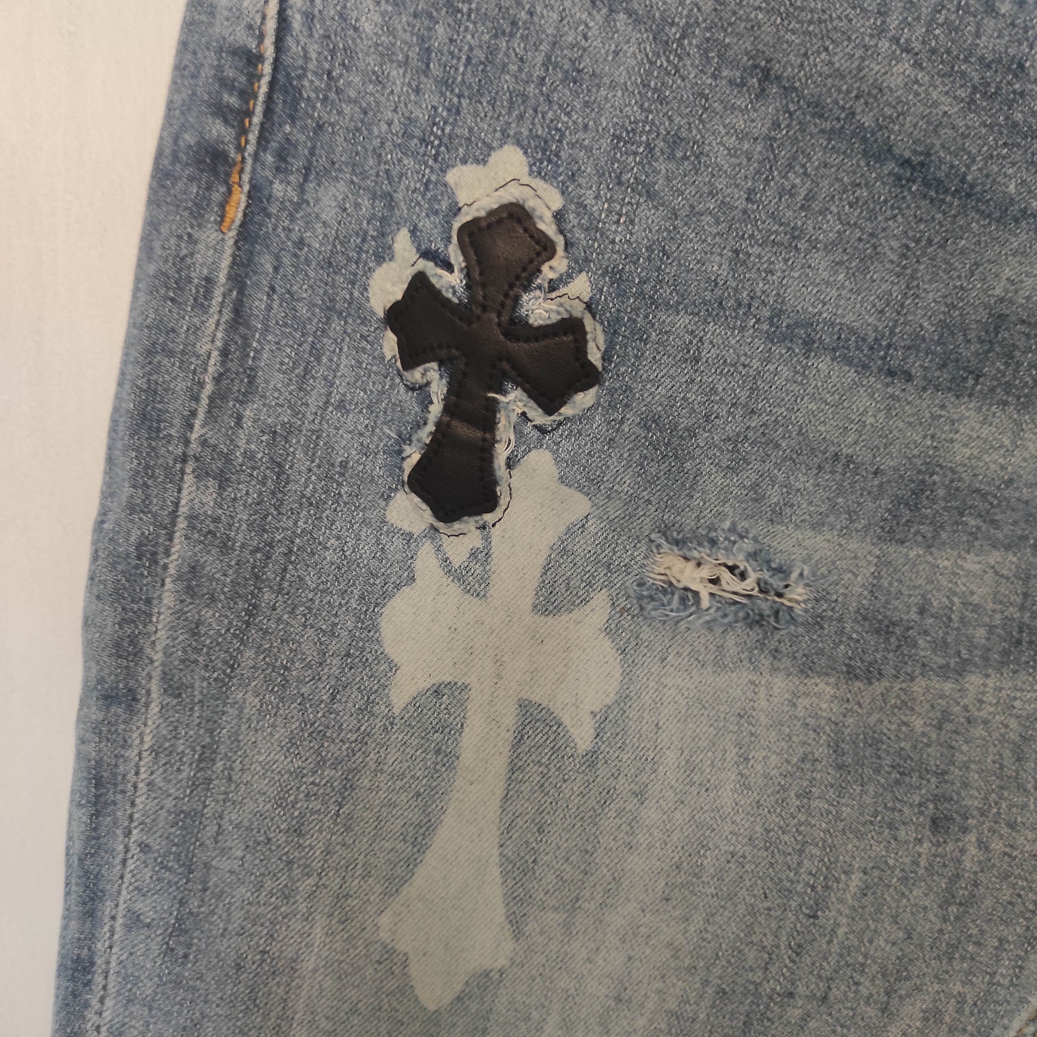 Hysteric Glamour Distressed Denim Chrome Hearts Style Size US 32 / EU 48 - 12 Thumbnail
