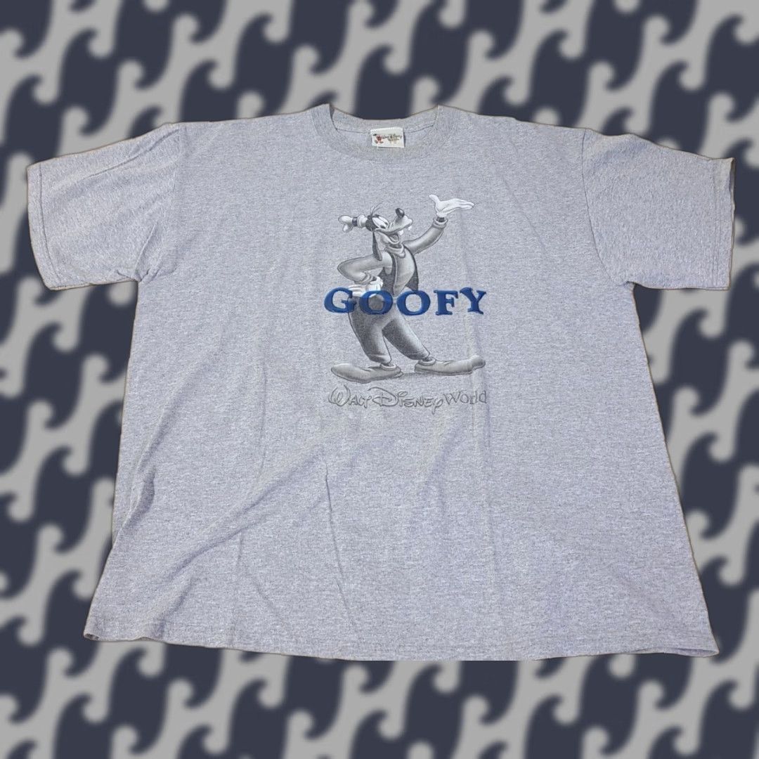 Disney VINTAGE Walt Disney World Shirt Mickey Mouse Goofy Men XL Gray Cotton 1990s Disney 90s Cartoon Logo Novelty Shirt Mens Shirt Size US XL / EU 56 / 4 - 1 Thumbnail