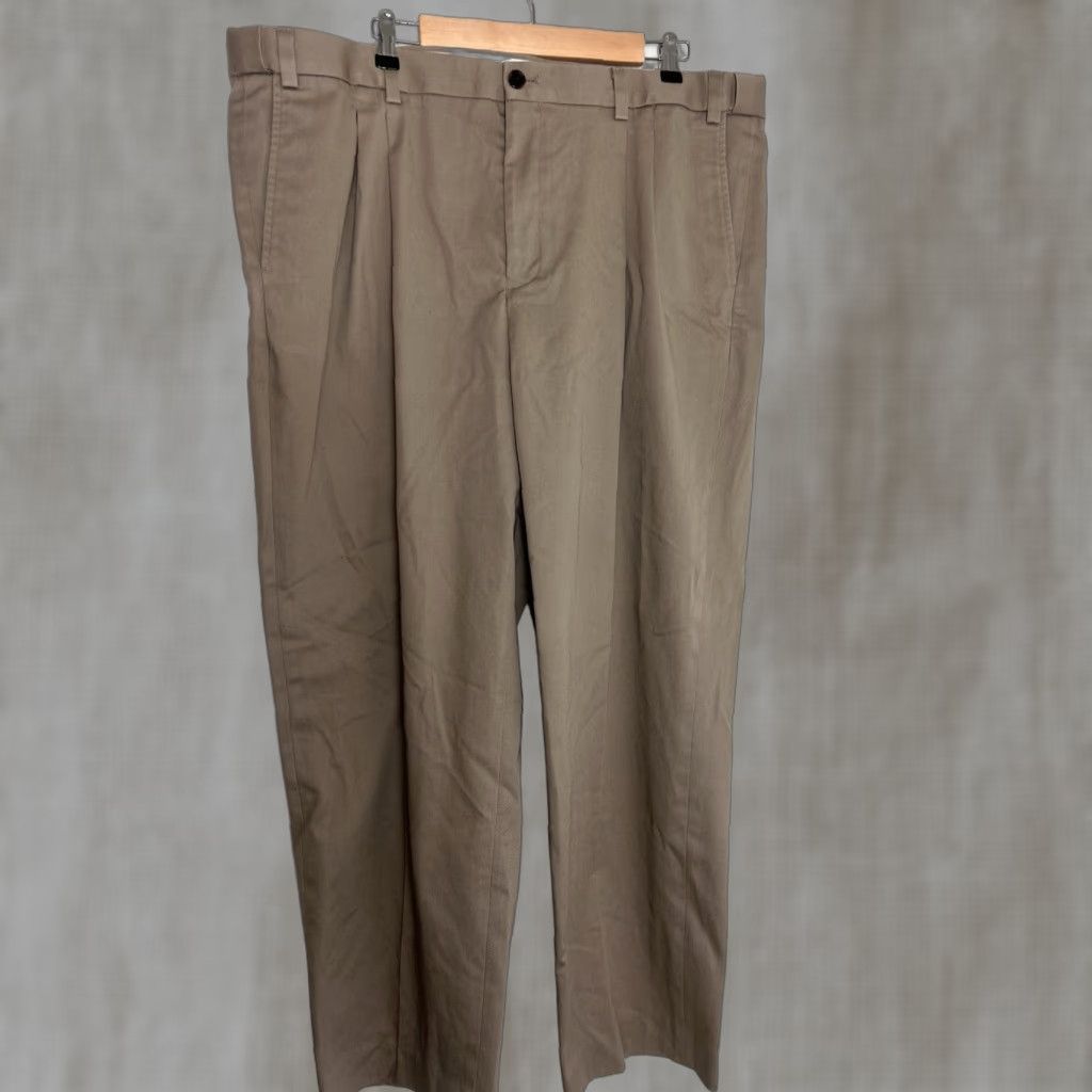 Eddie Bauer VINTAGE Eddie Bauer wrinkle free relaxed fit cotton pants Dark Khaki Mens 42x30 42 Tall Beige Dress Pants Cotton Mens 42x30 Size US 42 / EU 58 - 1 Thumbnail