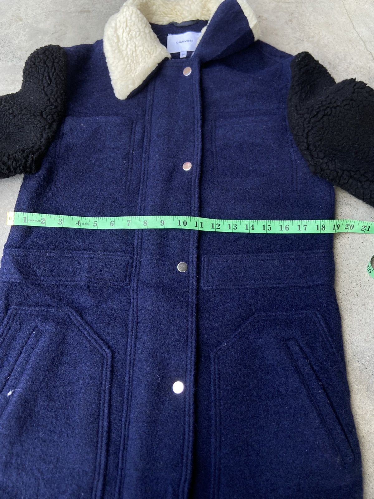Carven Carven Navy Blue and Black Wool Coat Jacket Size XXS / US 00 / IT 34 - 12 Thumbnail