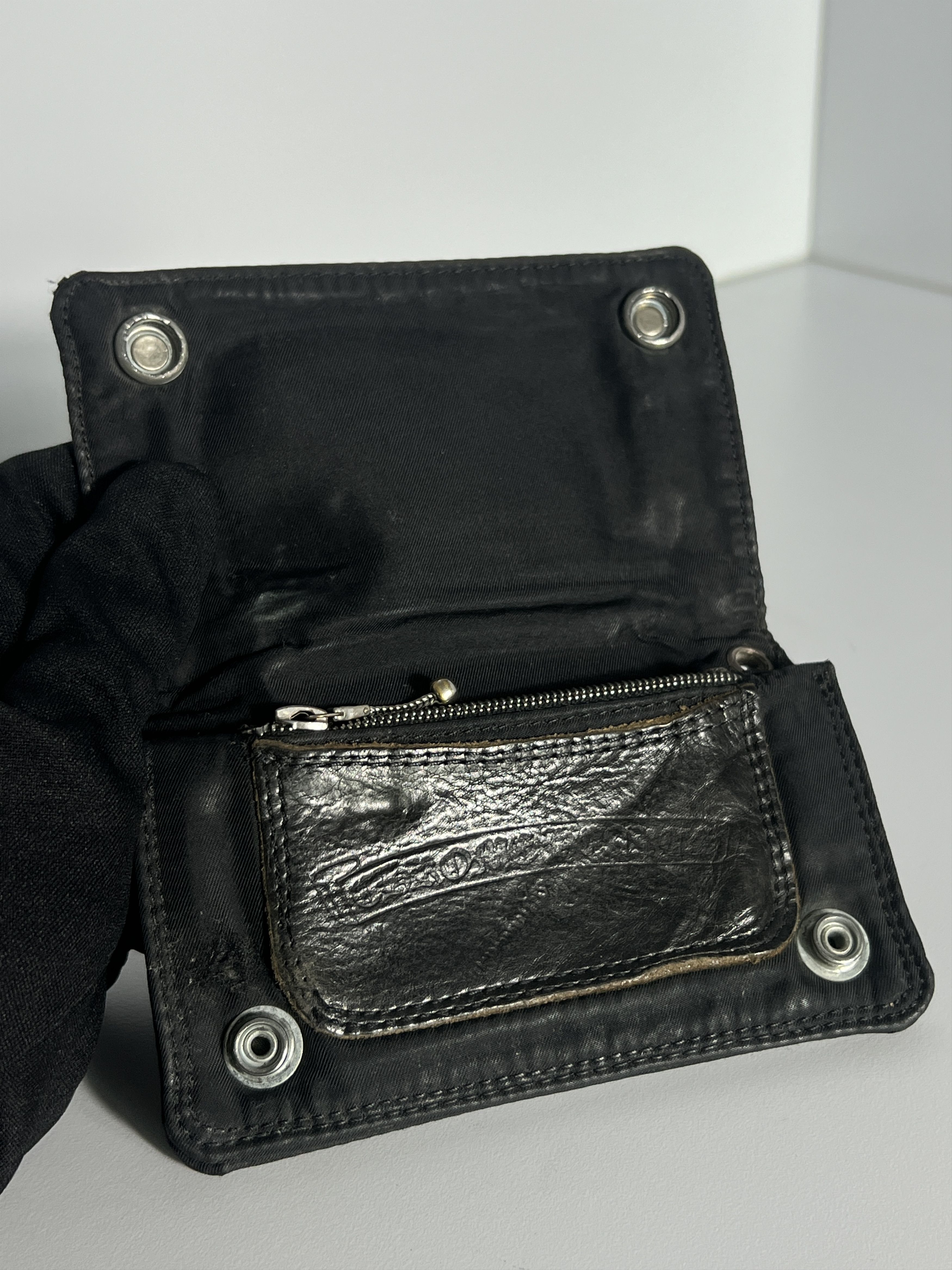 Chrome Hearts Chrome Hearts 1 Zip Nylon Snap Wallet Cross Button Black Size ONE SIZE - 6 Thumbnail