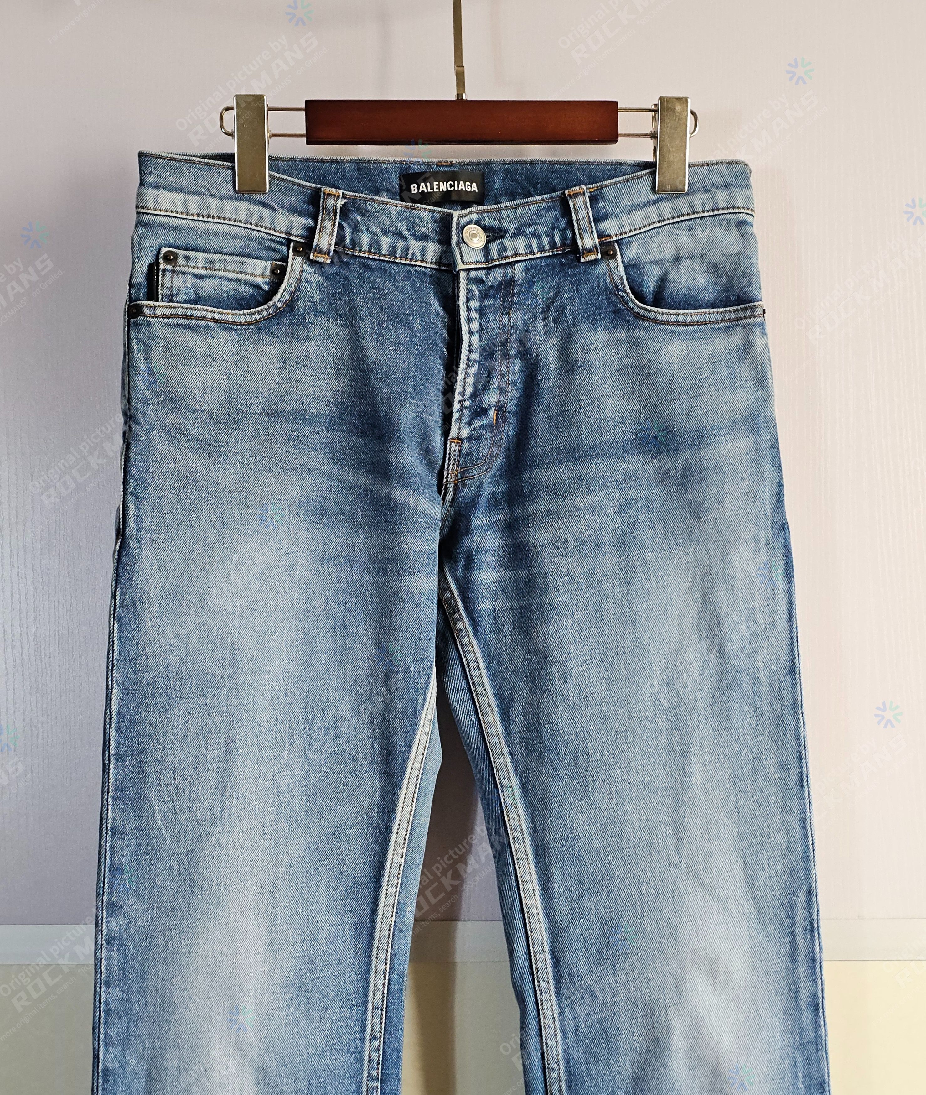 Balenciaga Balenciaga Stonewashed Faded Effect Regular Men's Jeans 29 Size US 29 - 2 Thumbnail