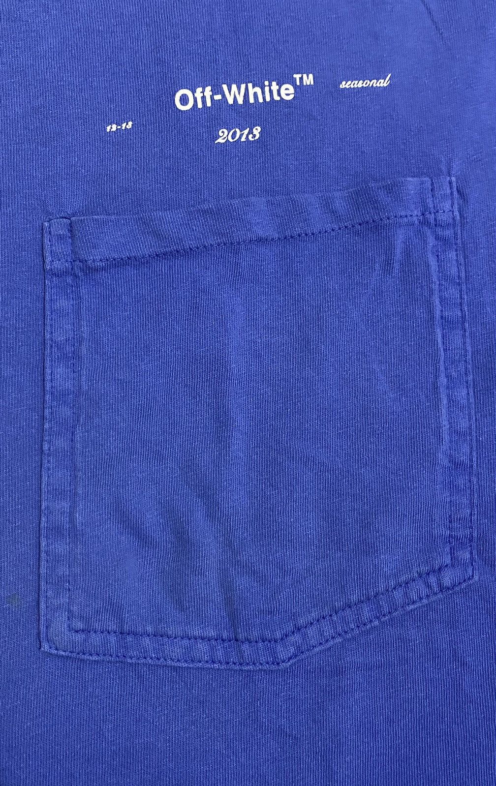 Off-White Off-White 2013 Seasonal Blue Pocket T-shirt Size US M / EU 48-50 / 2 - 9 Thumbnail