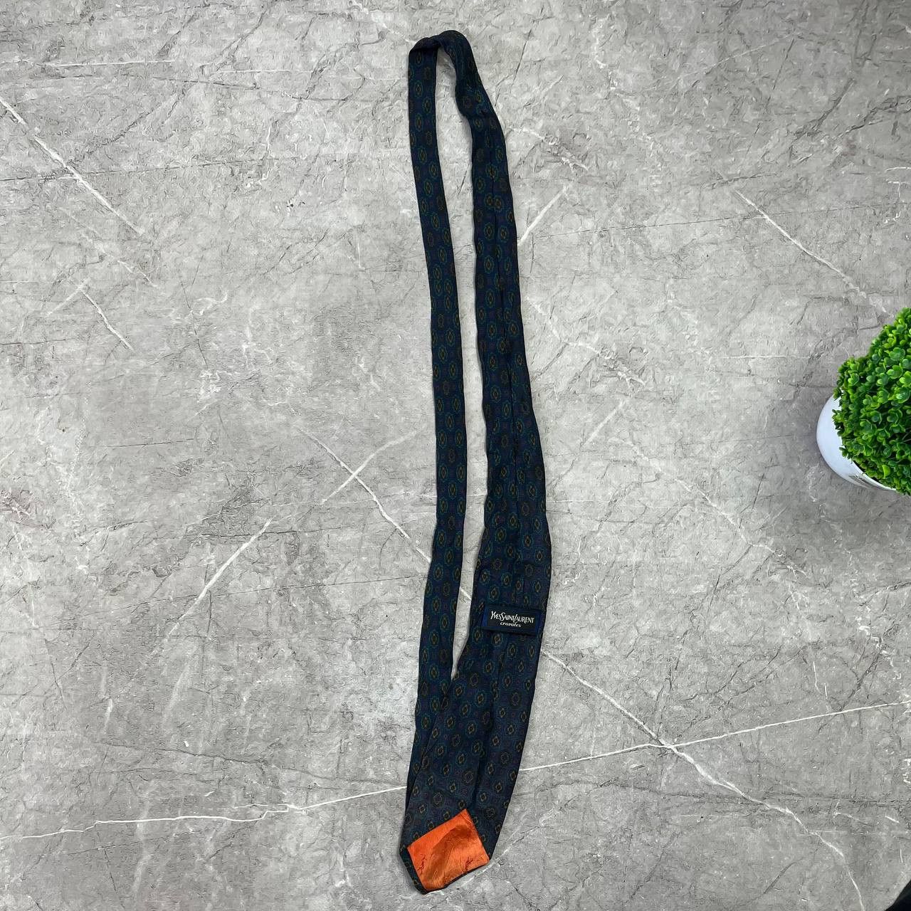 Yves Saint Laurent YVES Saint Lauren 100% Silf Tie Seta Cravatta Mens Size ONE SIZE - 7 Thumbnail