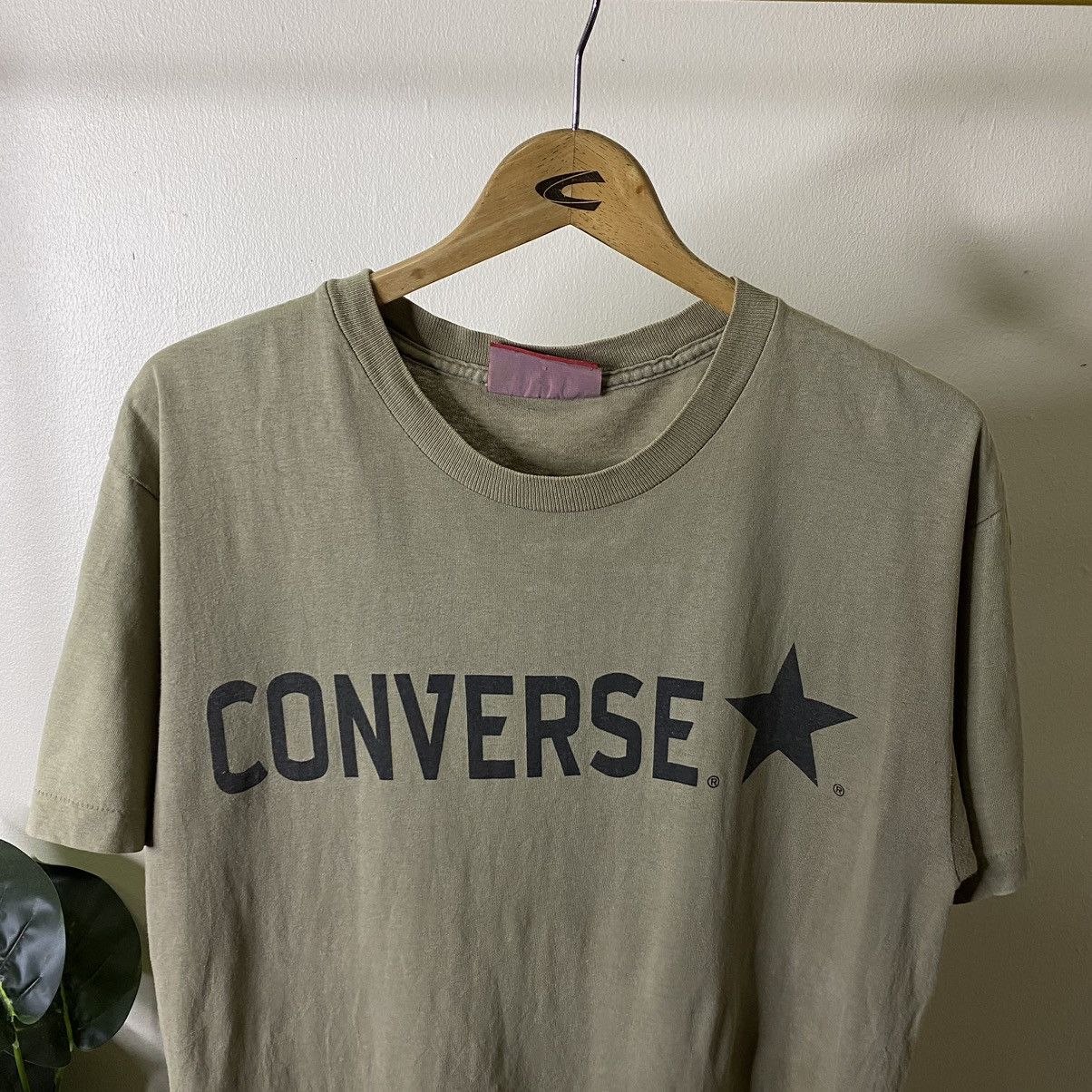 Converse 1990s Converse OG Logo Olive Green Tee Made in USA Size US M / EU 48-50 / 2 - 2 Thumbnail