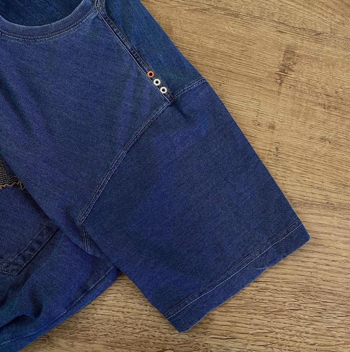 Maharishi Maharishi Denim Pocket Logo Tee x Vintage x Avant Garde Size US M / EU 48-50 / 2 - 4 Thumbnail